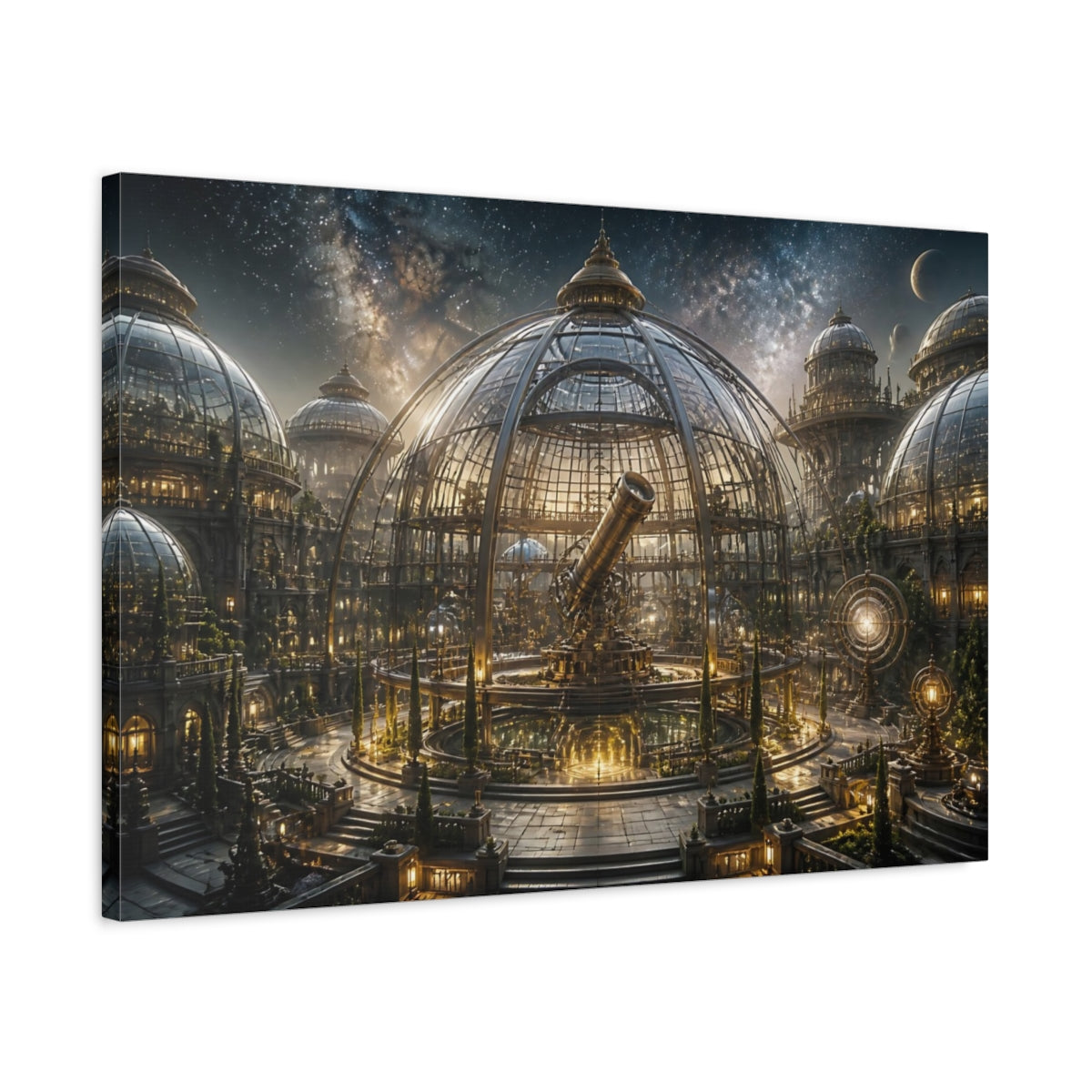 Side Mockup 2. Grand Glass Observatory shown as canvas print
