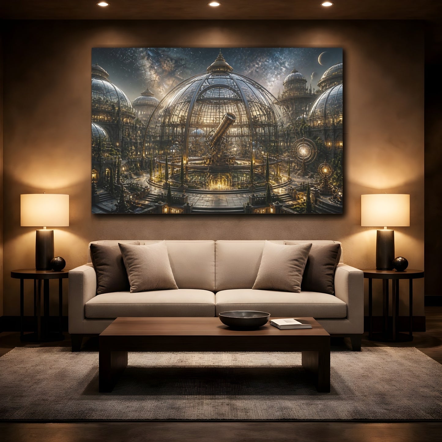 Mockup 2. Grand Glass Observatory shown as canvas print