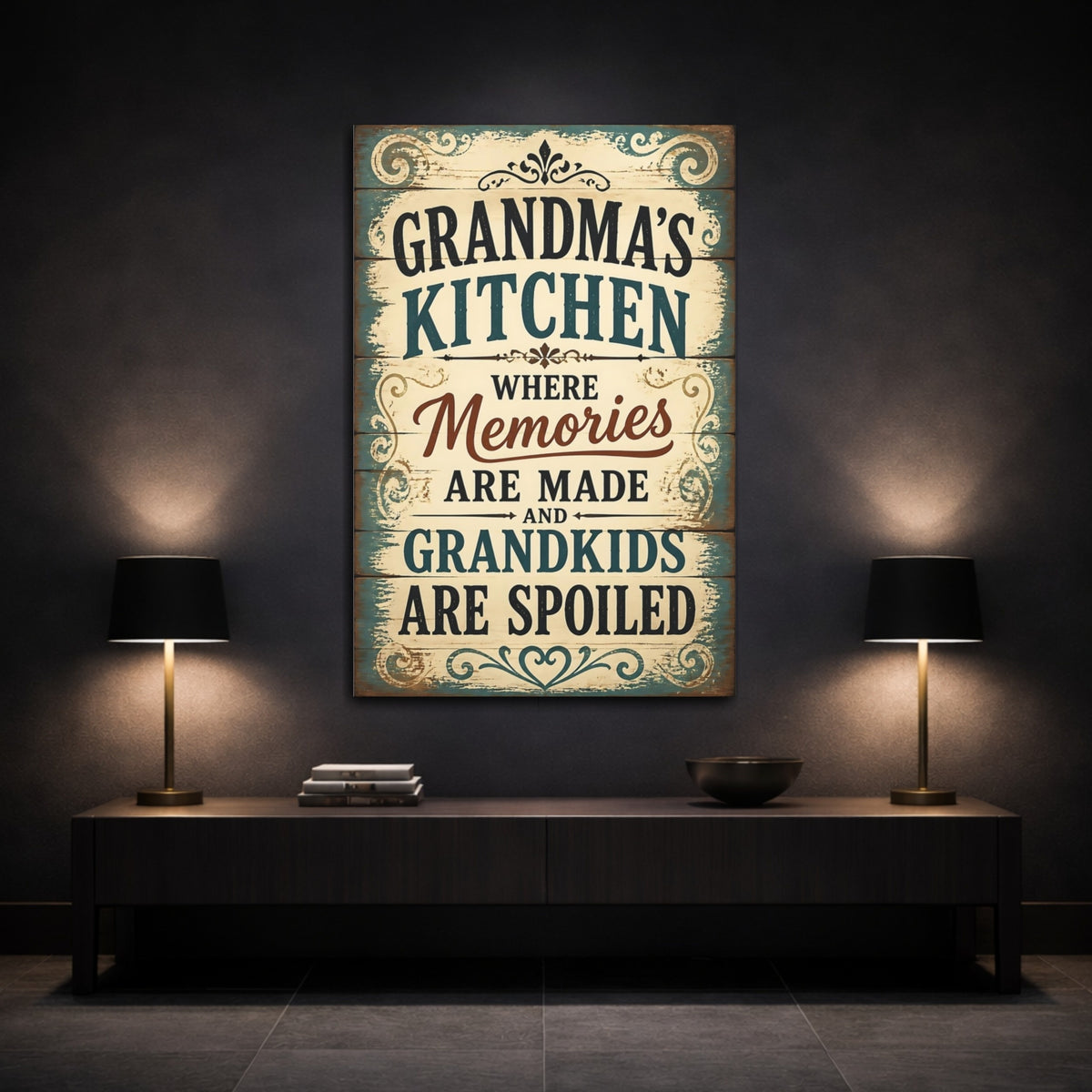 Mockup 3. Grandma S Kitchen Memories shown as canvas print