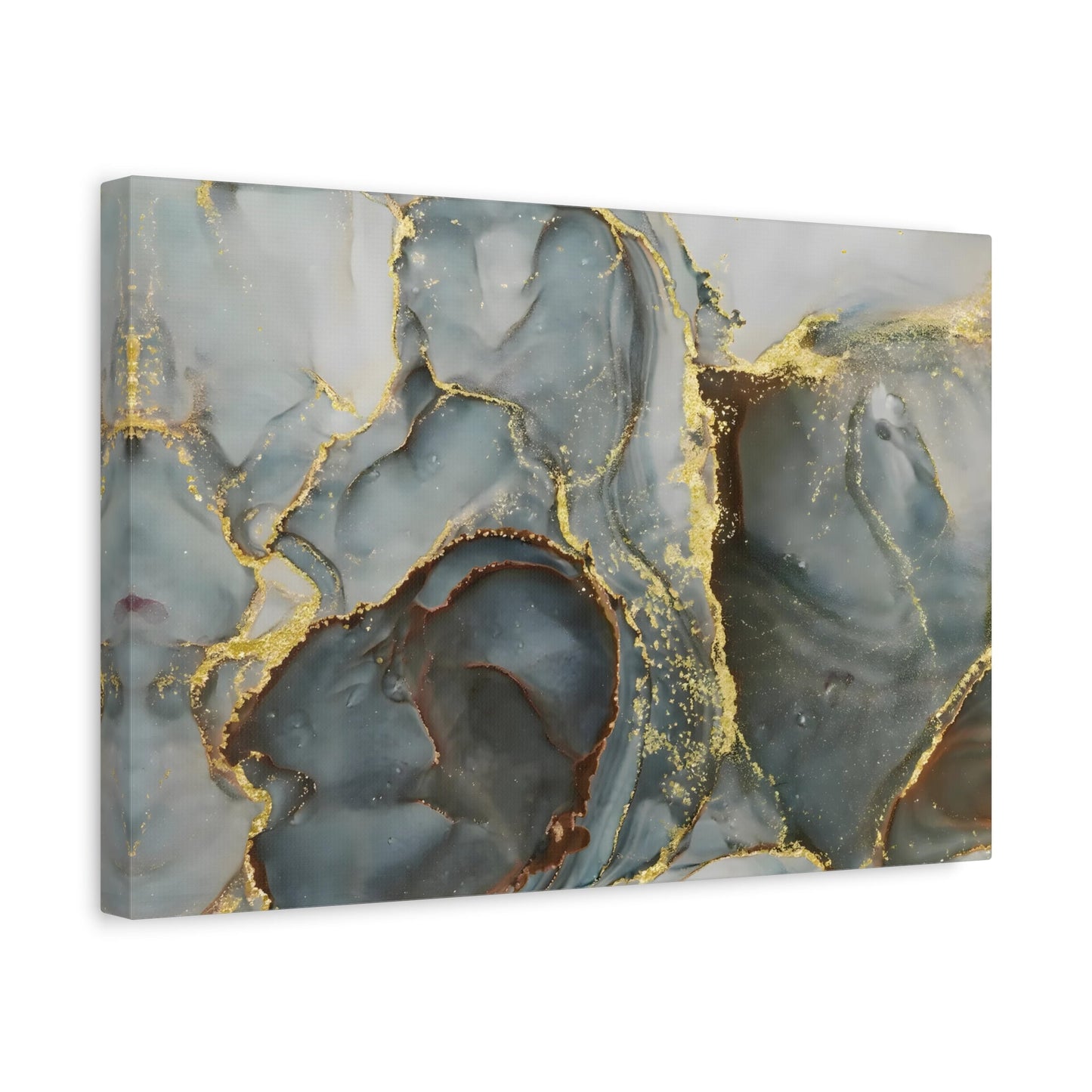 Green Gold Marble Fashion Wall Art Canvas Print - Modern Abstract Home Decor