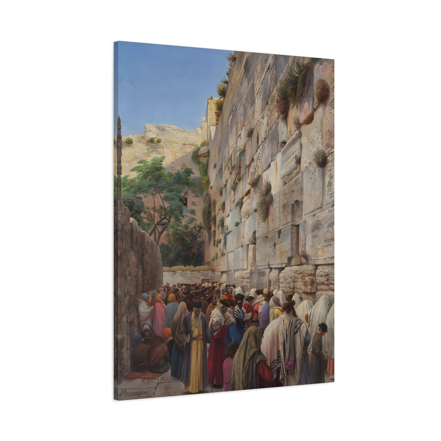 Gustav Bauernfeind Western Wall - Jerusalem Jewish Canvas Wall Art Print