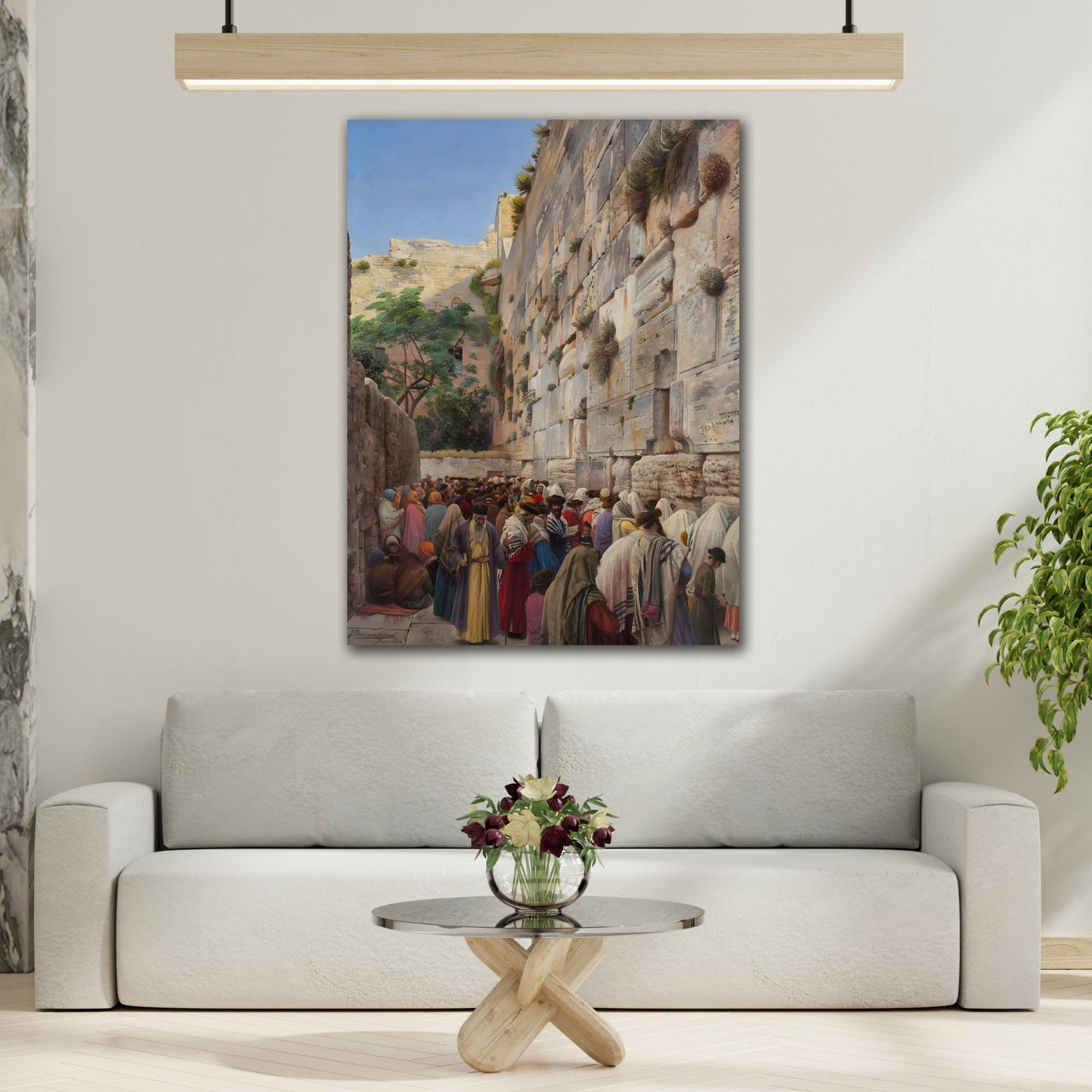 Gustav Bauernfeind Western Wall - Jerusalem Jewish Canvas Wall Art Print