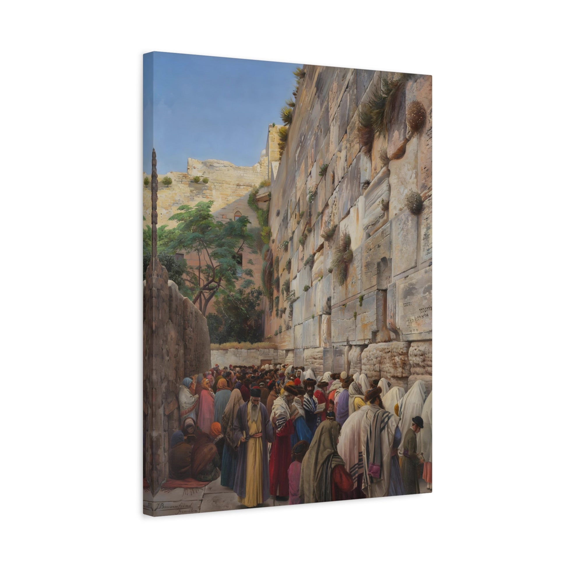 Gustav Bauernfeind Western Wall - Jerusalem Jewish Canvas Wall Art Print