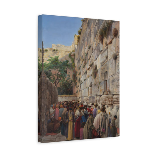 Gustav Bauernfeind Western Wall - Jerusalem Jewish Canvas Wall Art Print