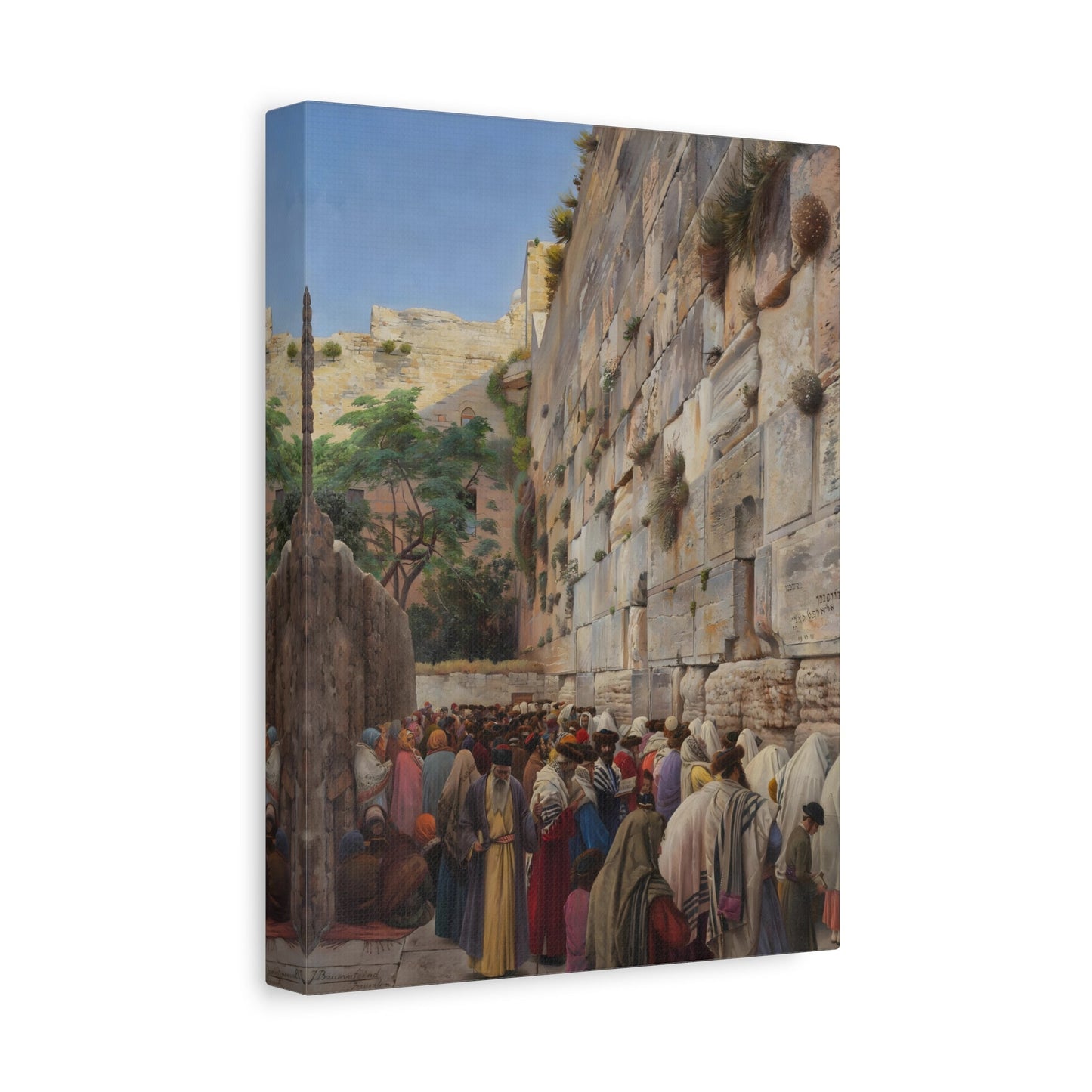 Gustav Bauernfeind Western Wall - Jerusalem Jewish Canvas Wall Art Print