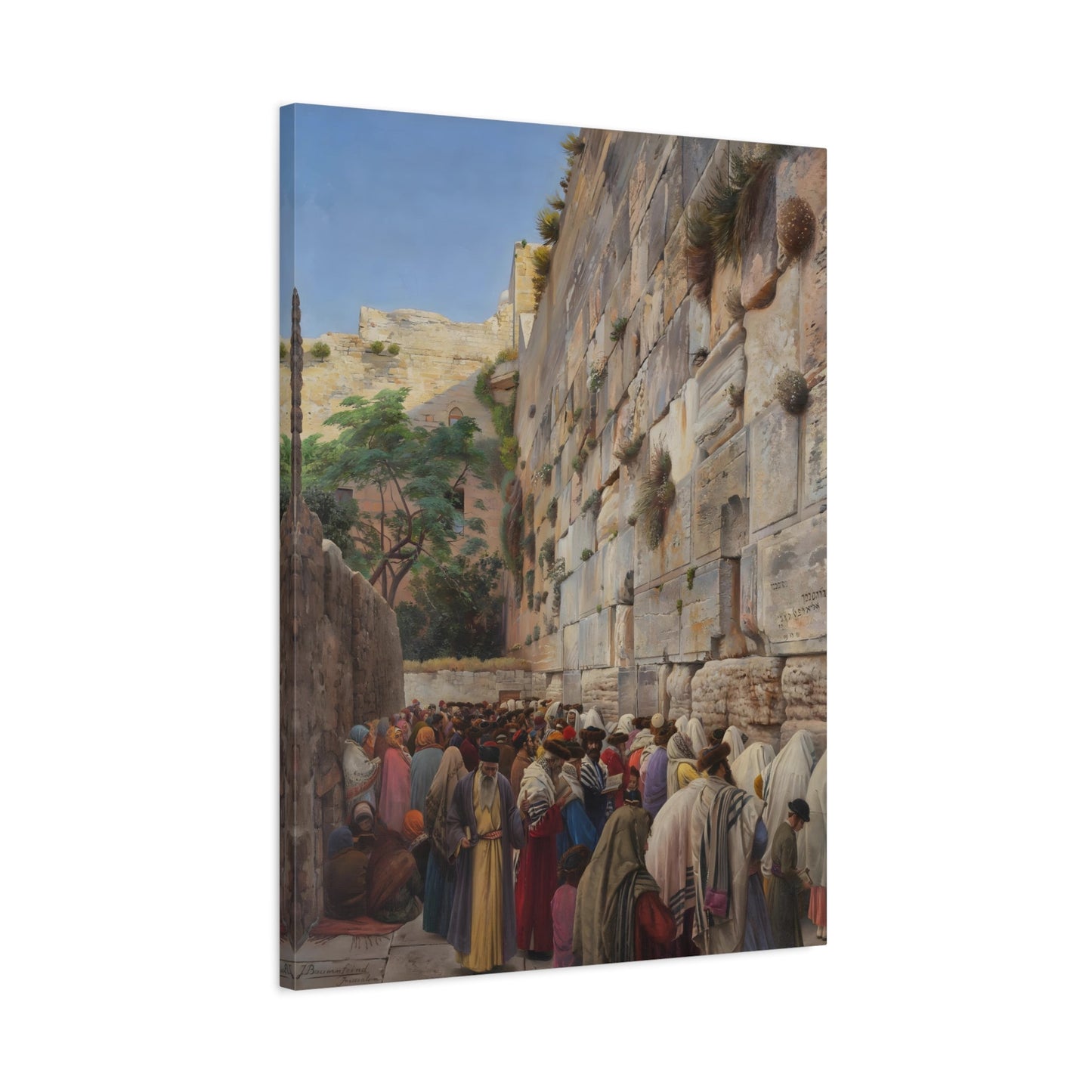 Gustav Bauernfeind Western Wall - Jerusalem Jewish Canvas Wall Art Print