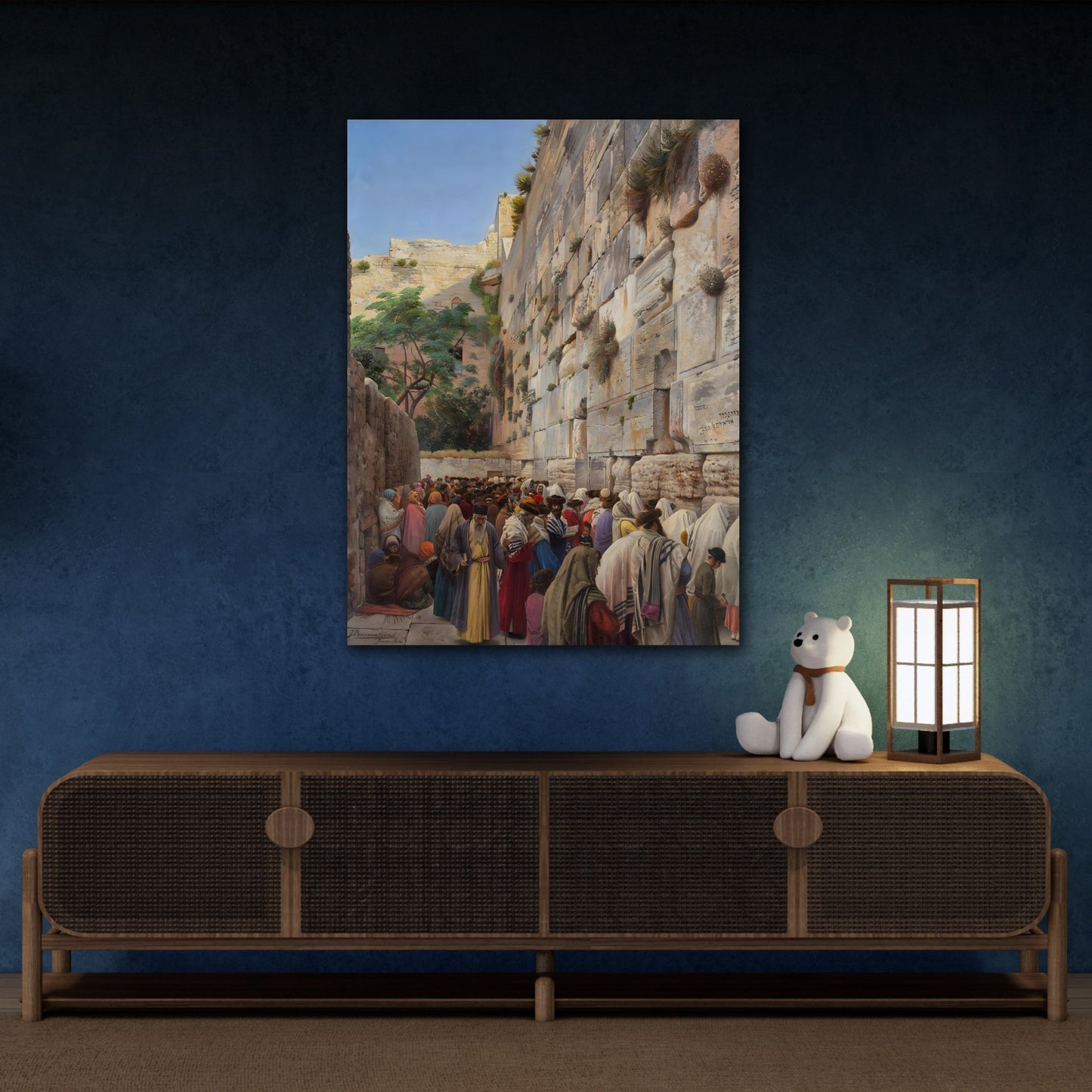 Gustav Bauernfeind Western Wall - Jerusalem Jewish Canvas Wall Art Print