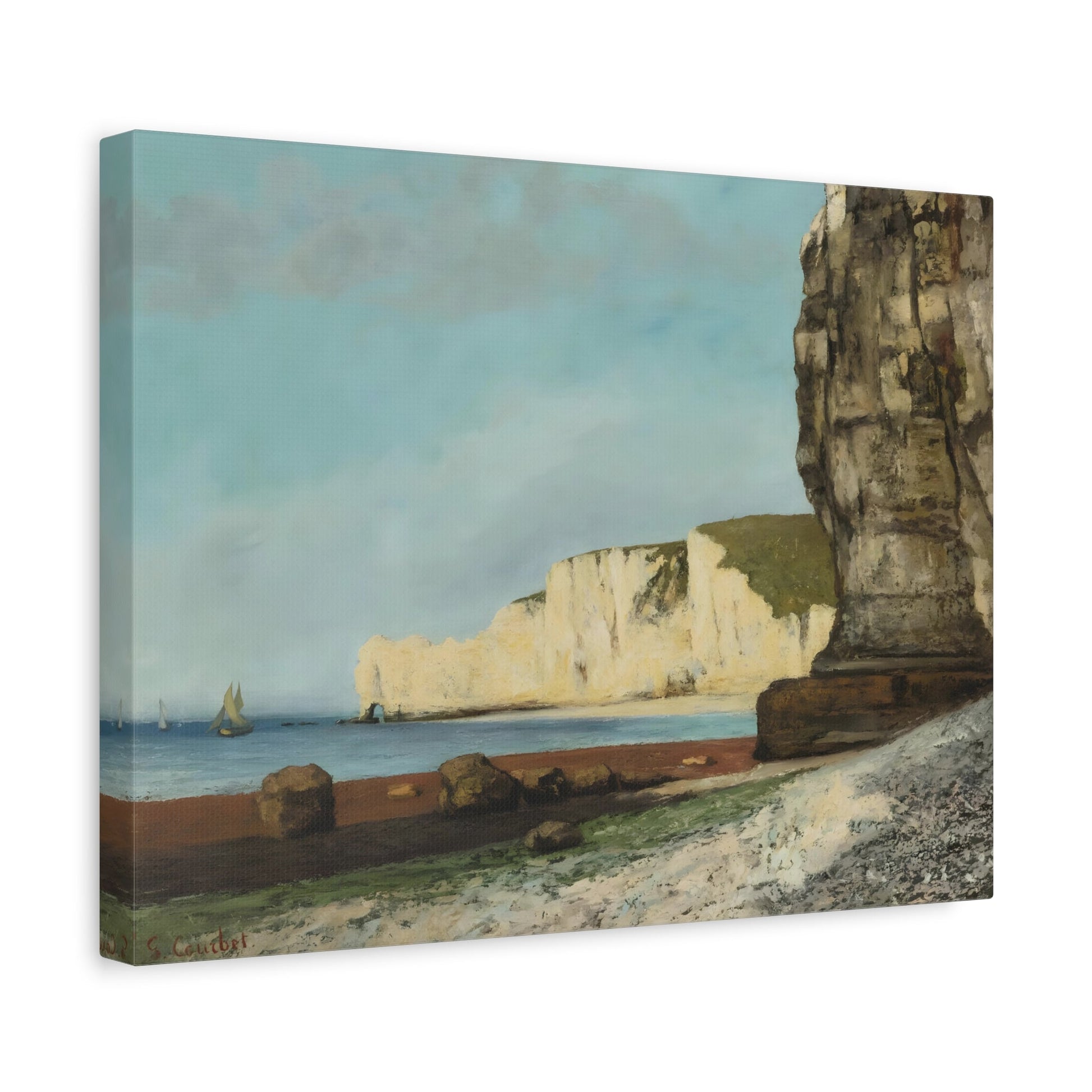 Gustave Courbet Etretat Cliffs - Landscape Canvas Wall Art Print