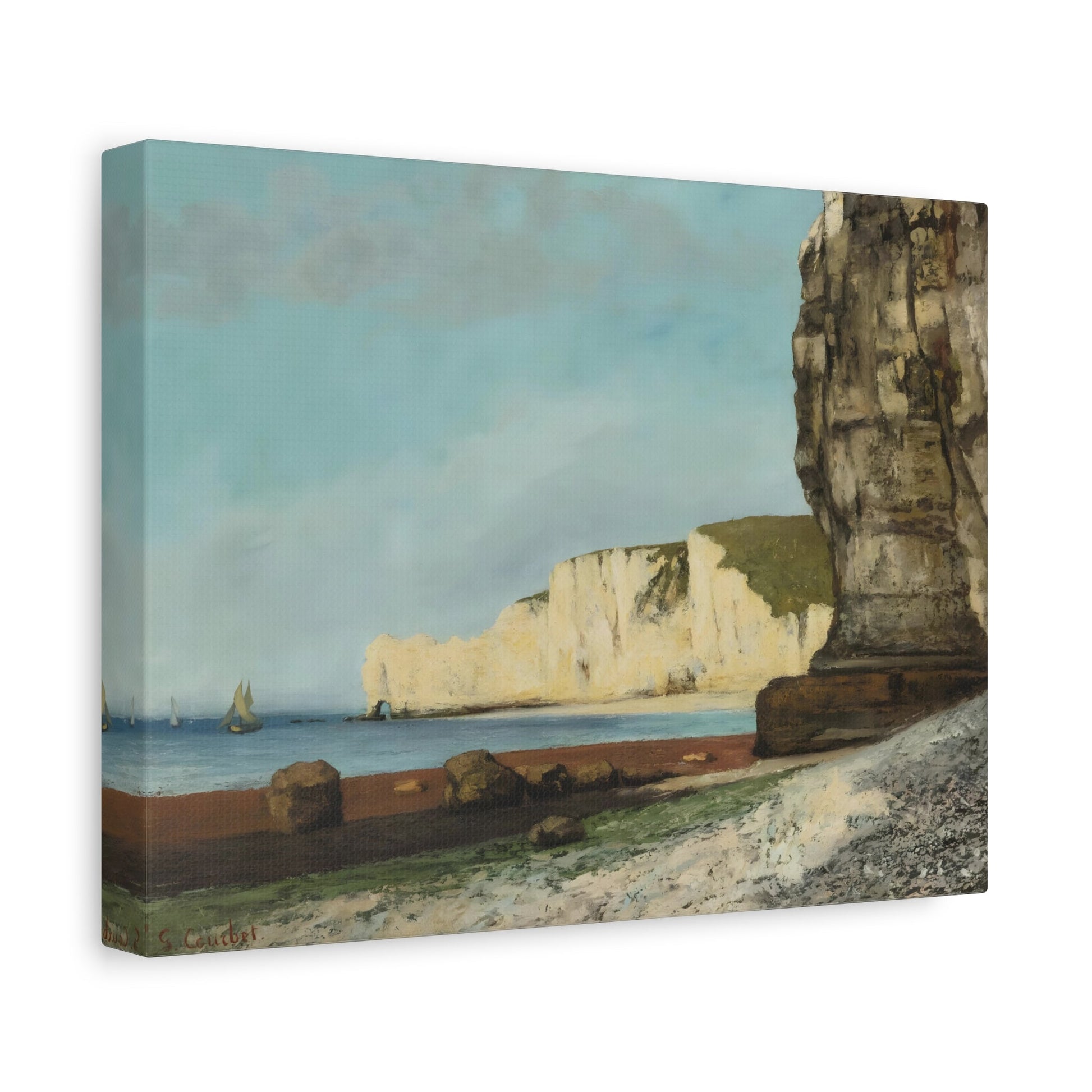 Gustave Courbet Etretat Cliffs - Landscape Canvas Wall Art Print