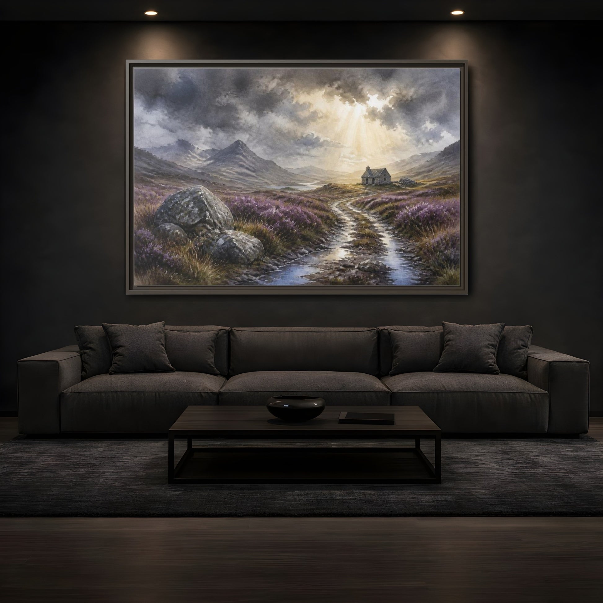 Mockup 3. Heather Bothy Landscape shown as framed canvas print