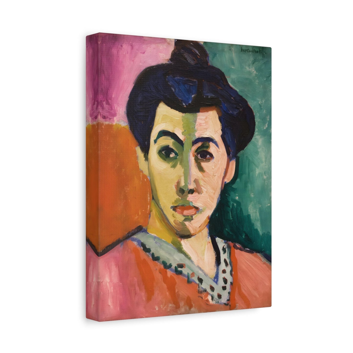 Henri Matisse Green Stripe Portrait - Canvas Wall Art Reproduction