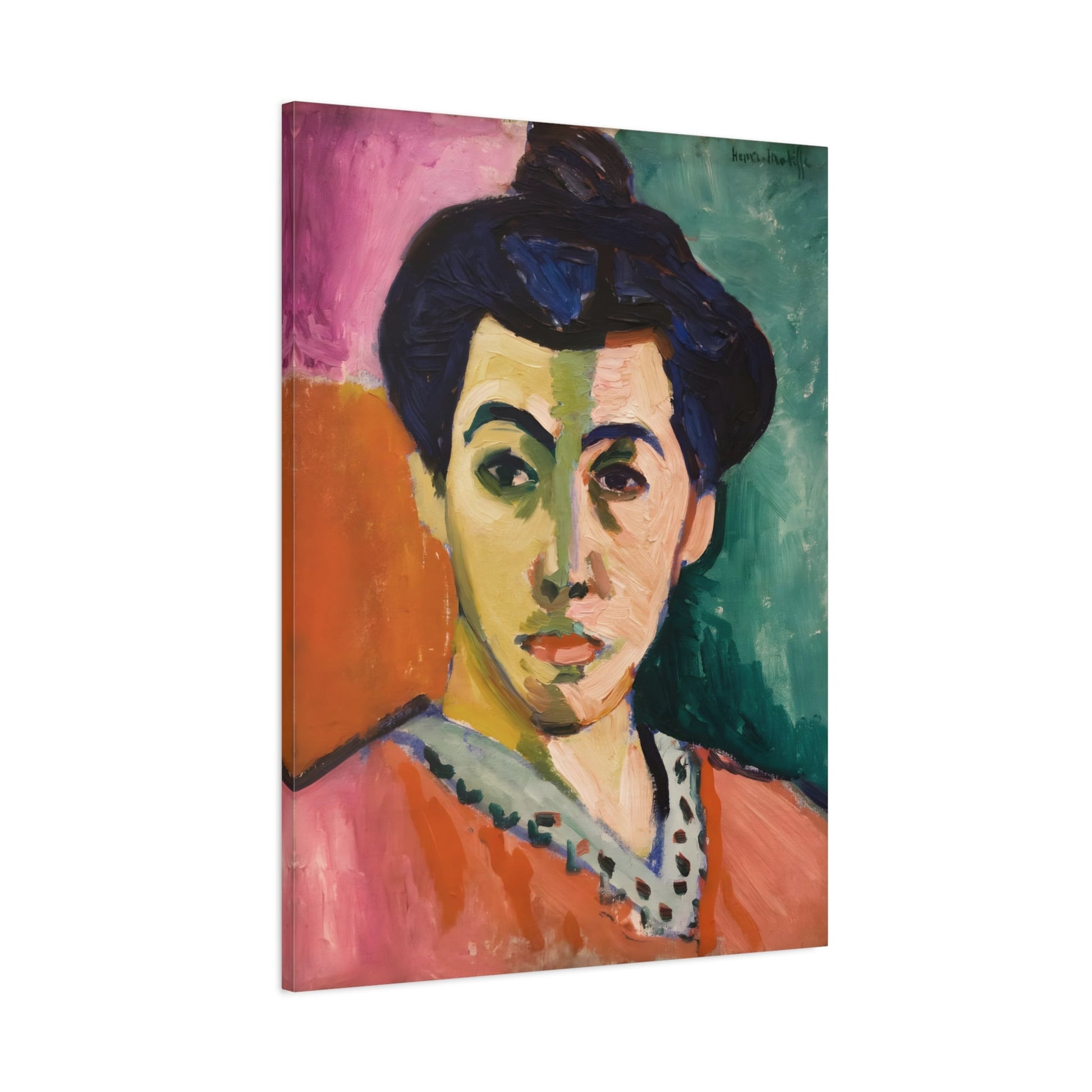 Henri Matisse Green Stripe Portrait - Canvas Wall Art Reproduction