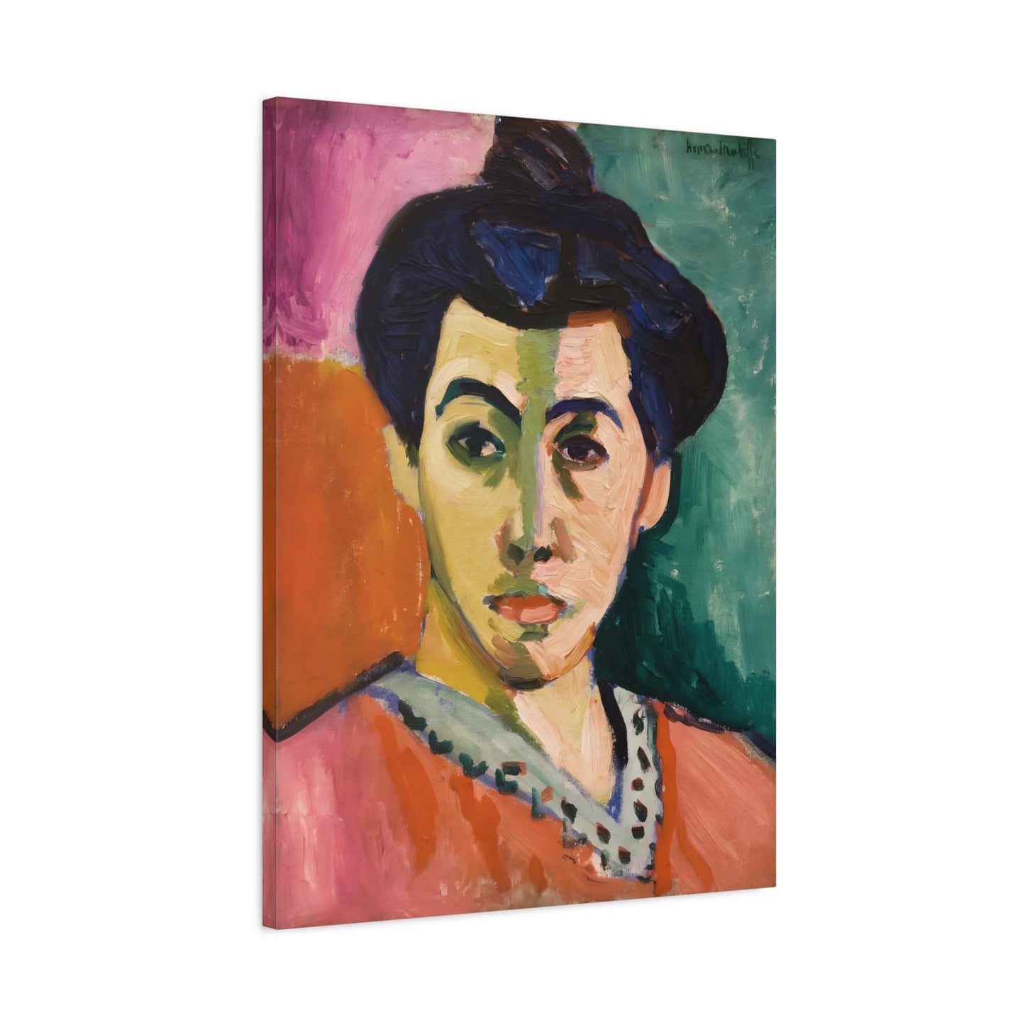 Henri Matisse Green Stripe Portrait - Canvas Wall Art Reproduction