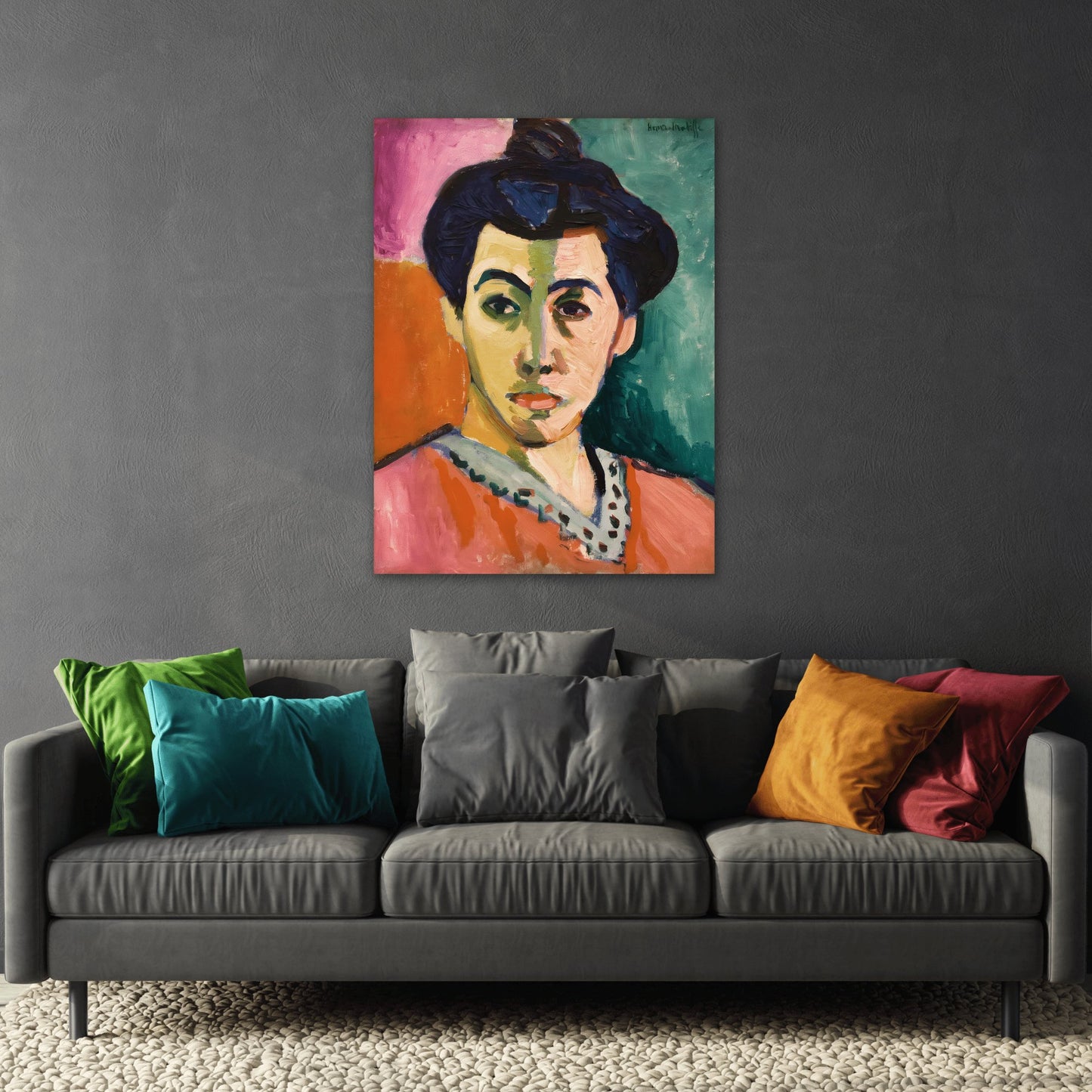 Henri Matisse Green Stripe Portrait - Canvas Wall Art Reproduction