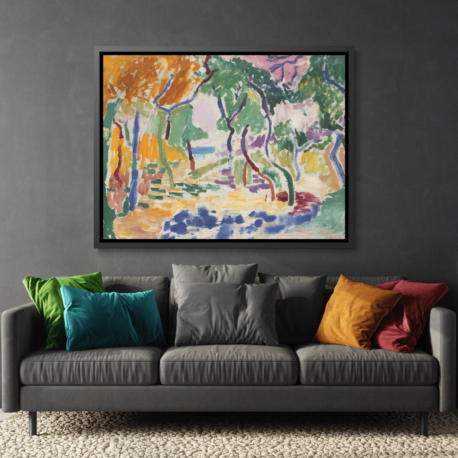 Landscape at Collioure Colorful Matisse Canvas Wall Art Print