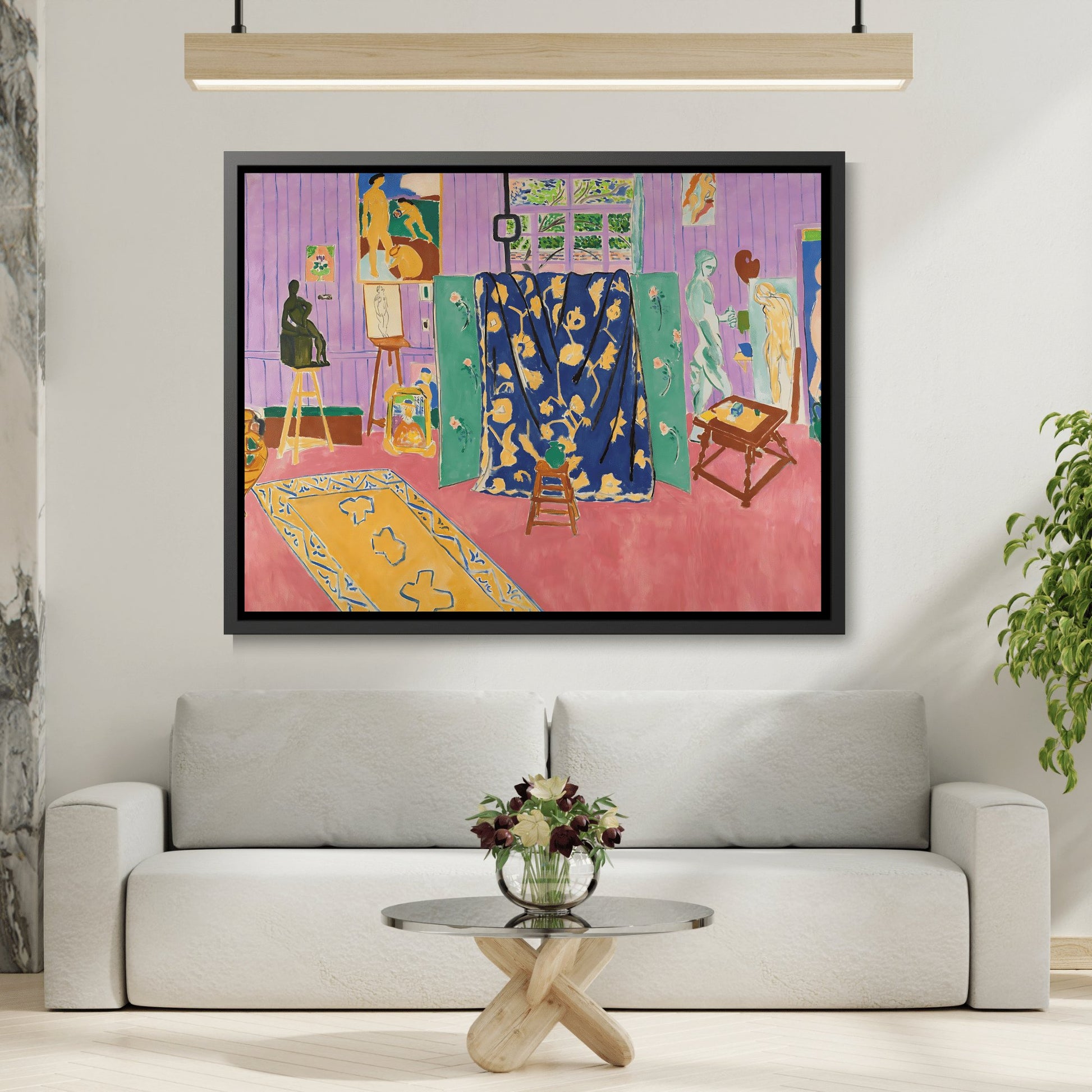 Henri Matisse Pink Studio Fauvism Artwork - Framed Canvas Wall Art Print