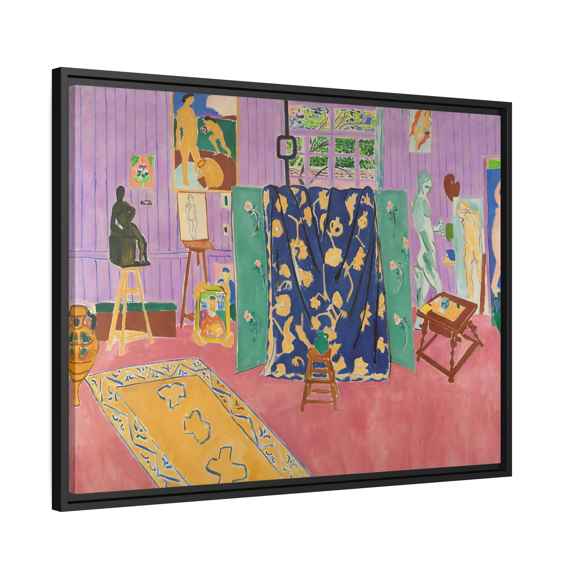 Henri Matisse Pink Studio Fauvism Artwork - Framed Canvas Wall Art Print