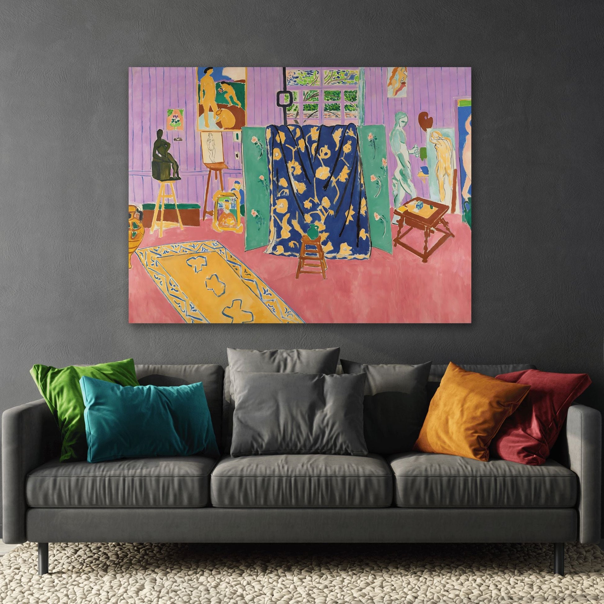 Henri Matisse Pink Studio Fauvism Painting - Canvas Wall Art Reproduction