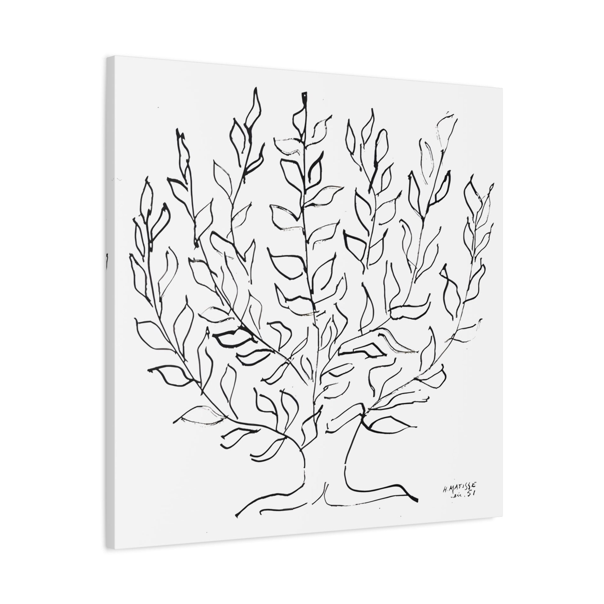 Henri Matisse Plain Tree - Square Canvas Wall Art Print