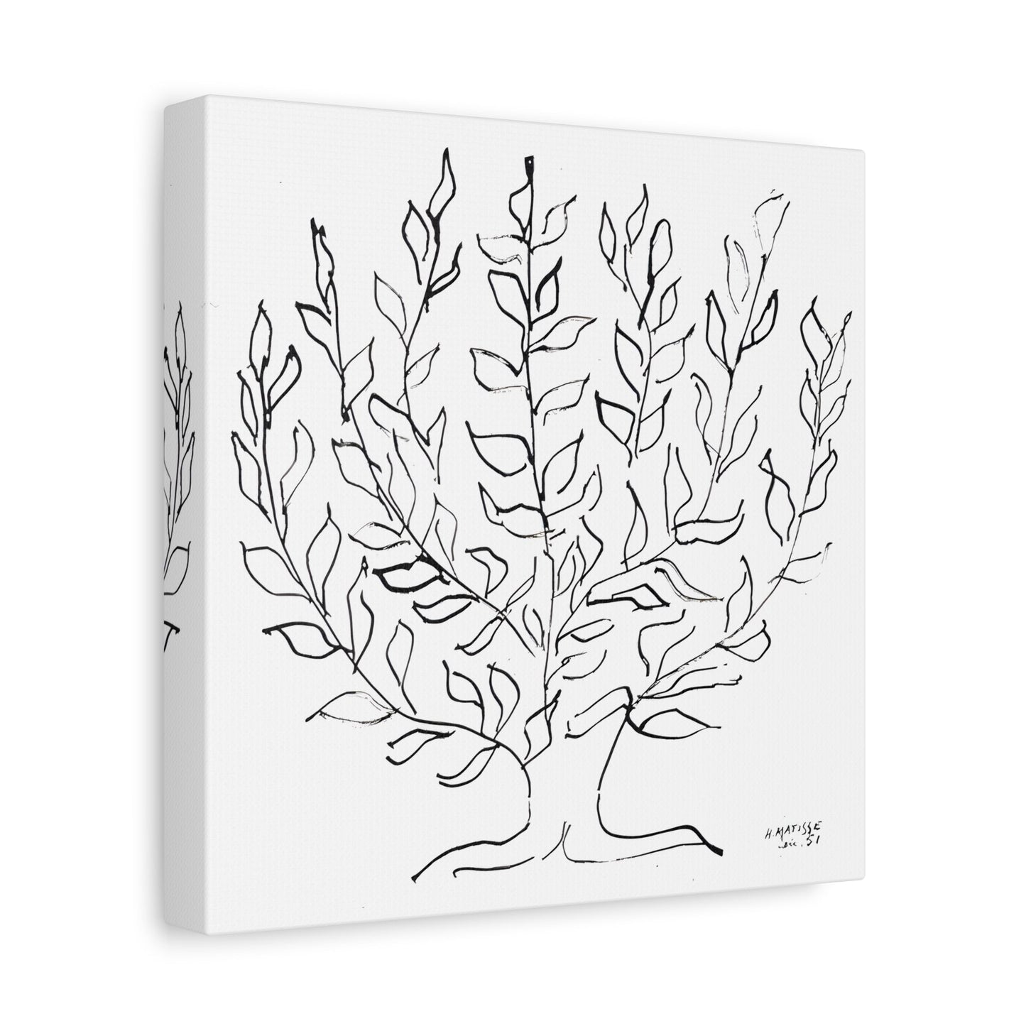 Henri Matisse Plain Tree - Square Canvas Wall Art Print