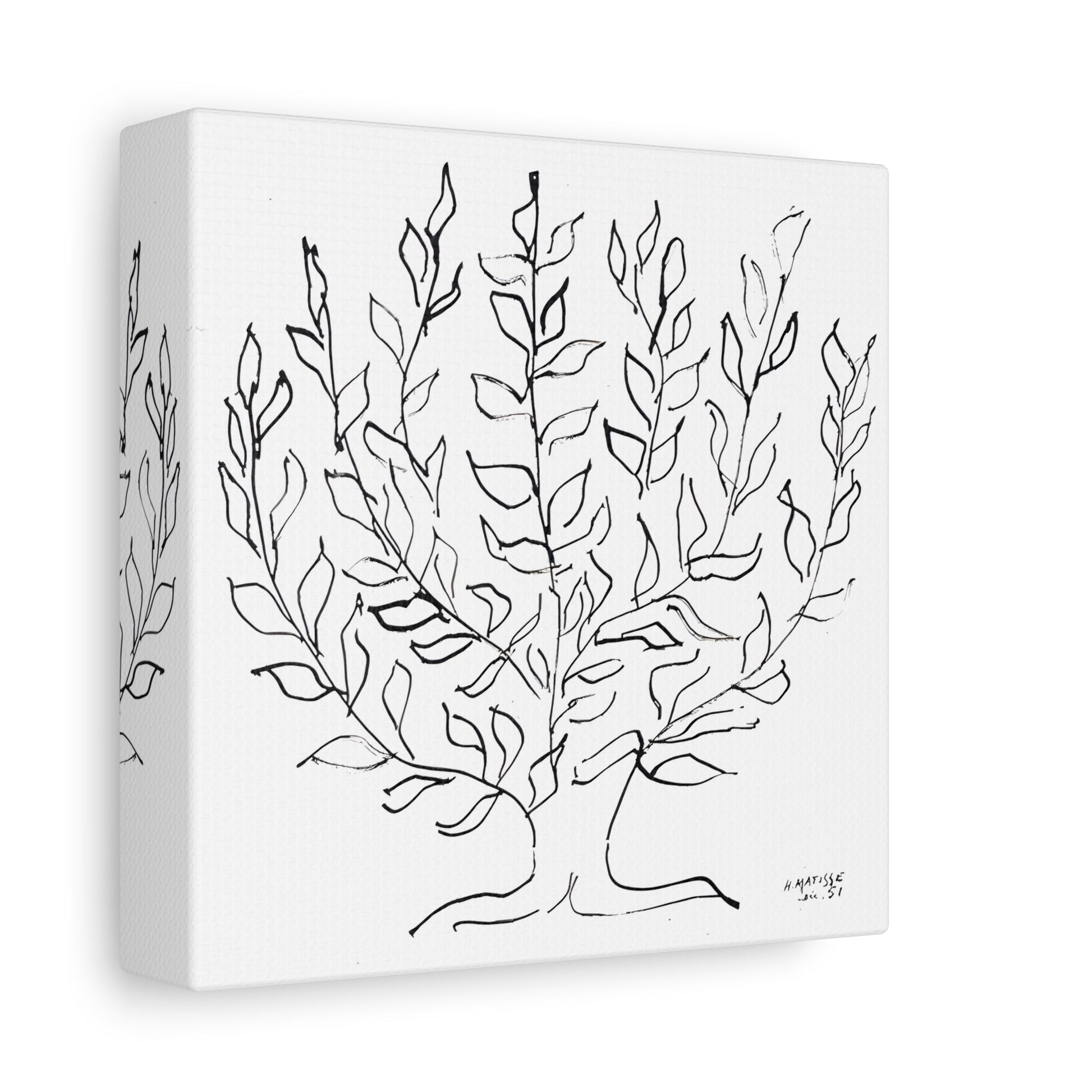 Henri Matisse Plain Tree - Square Canvas Wall Art Print