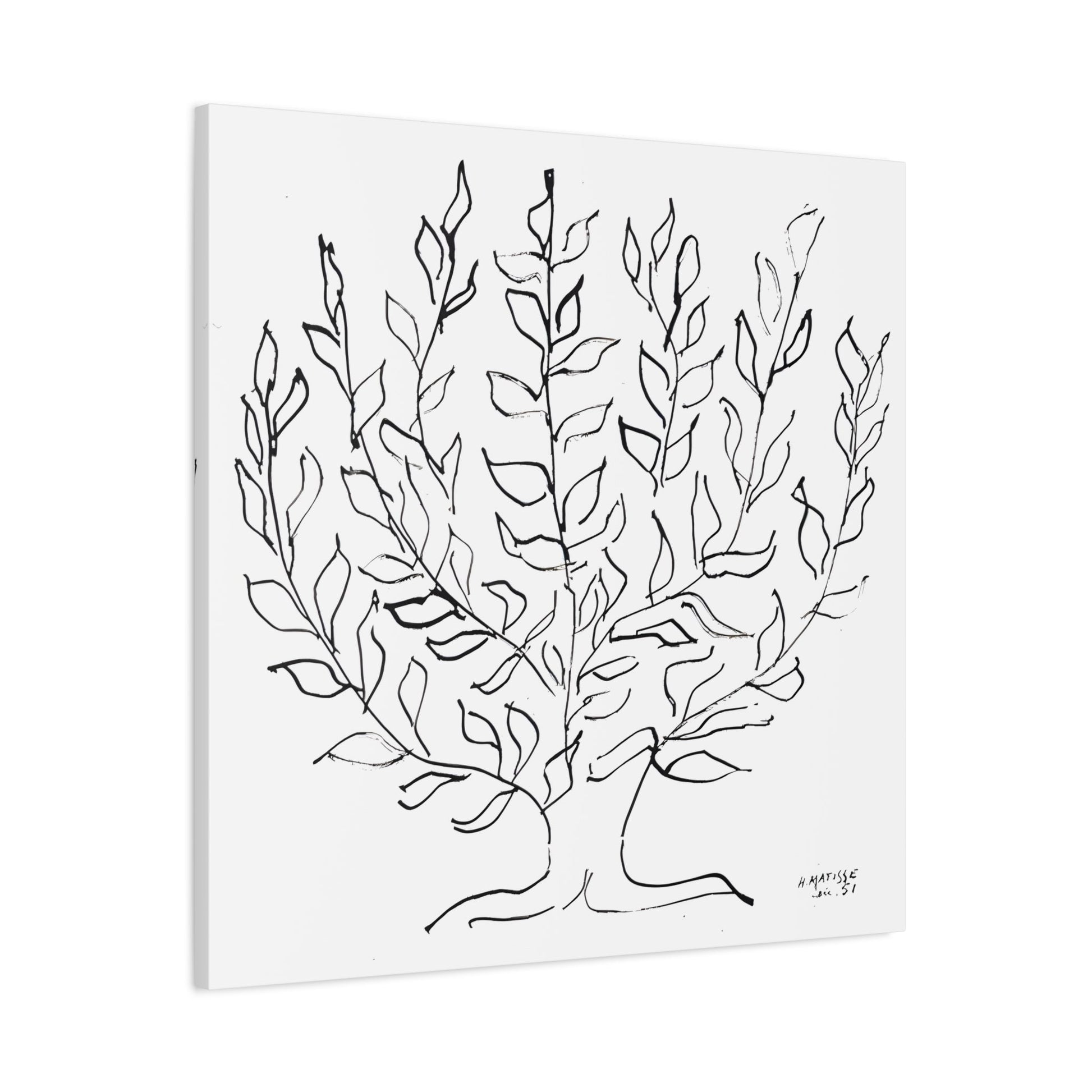 Henri Matisse Plain Tree - Square Canvas Wall Art Print