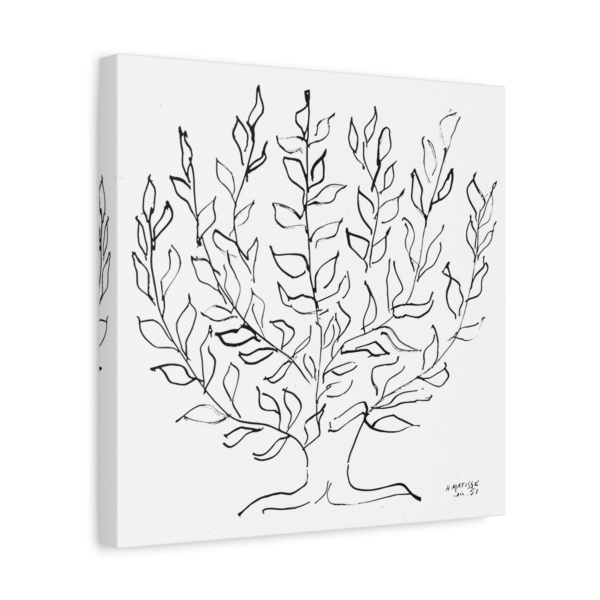 Henri Matisse Plain Tree - Square Canvas Wall Art Print