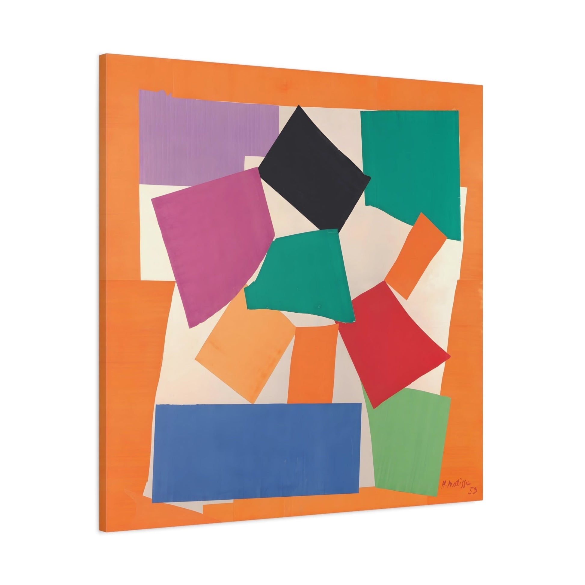 Henri Matisse The Snail - Square Canvas Wall Art Print