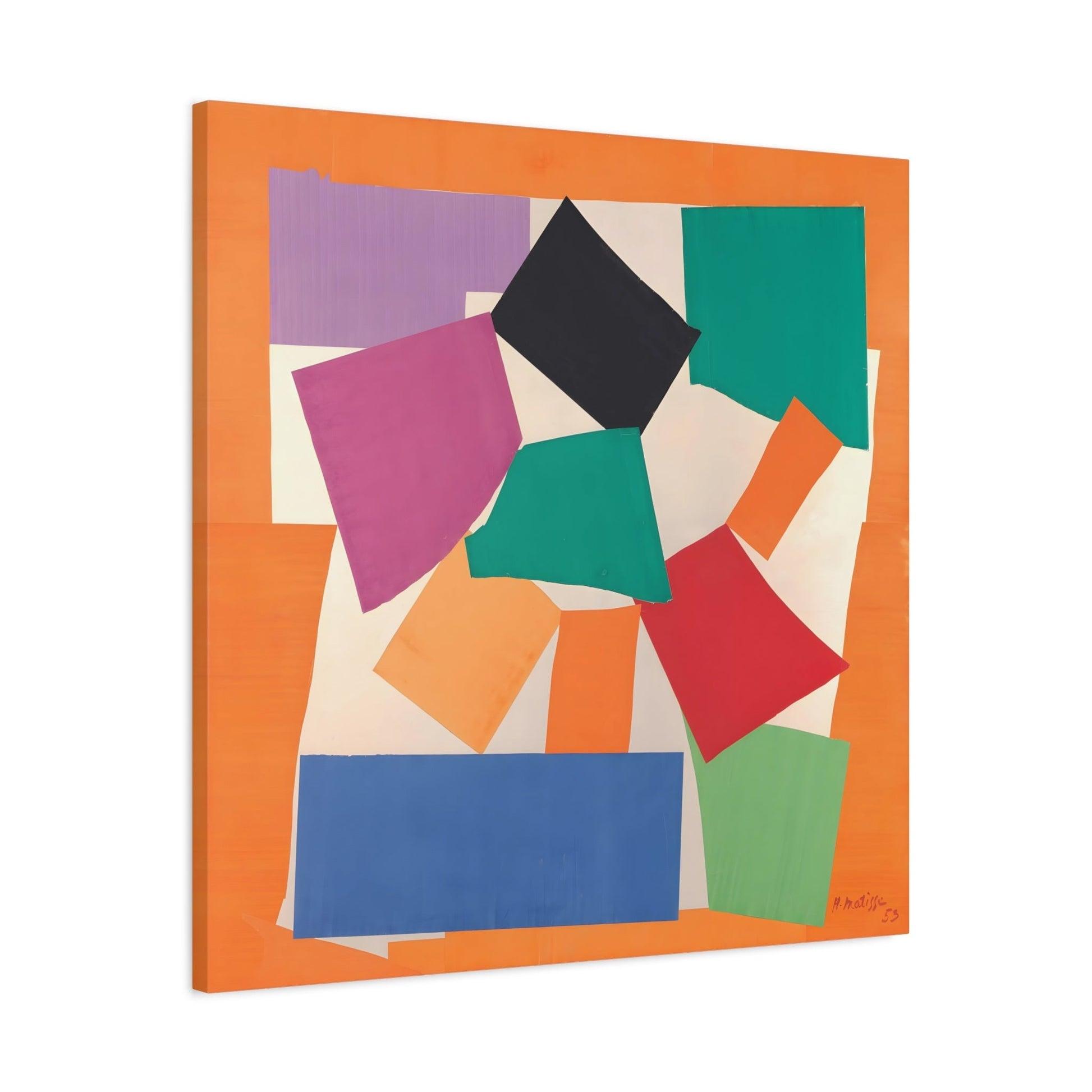 Henri Matisse The Snail - Square Canvas Wall Art Print