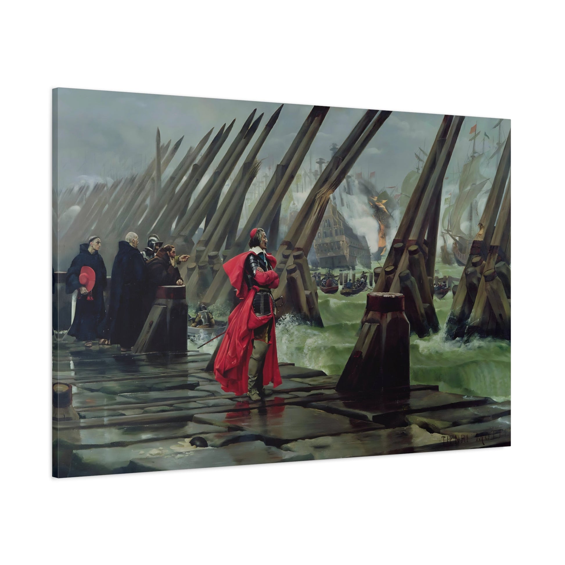 Henri Paul Motte Cardinal Richelieu - Framed Canvas Wall Art Print