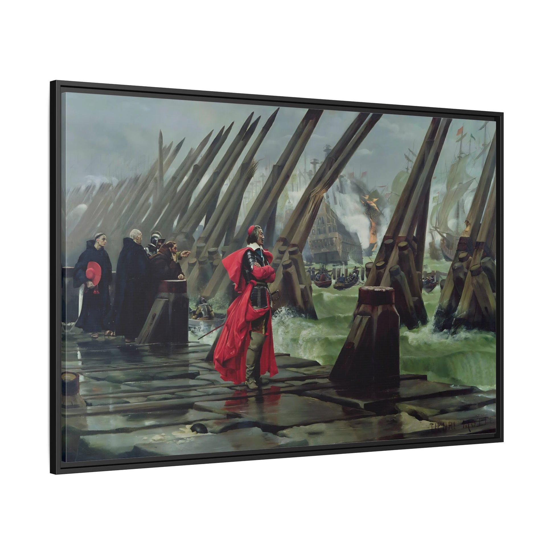 Henri Paul Motte Cardinal Richelieu - Large France Canvas Wall Art Print - YesArtYes