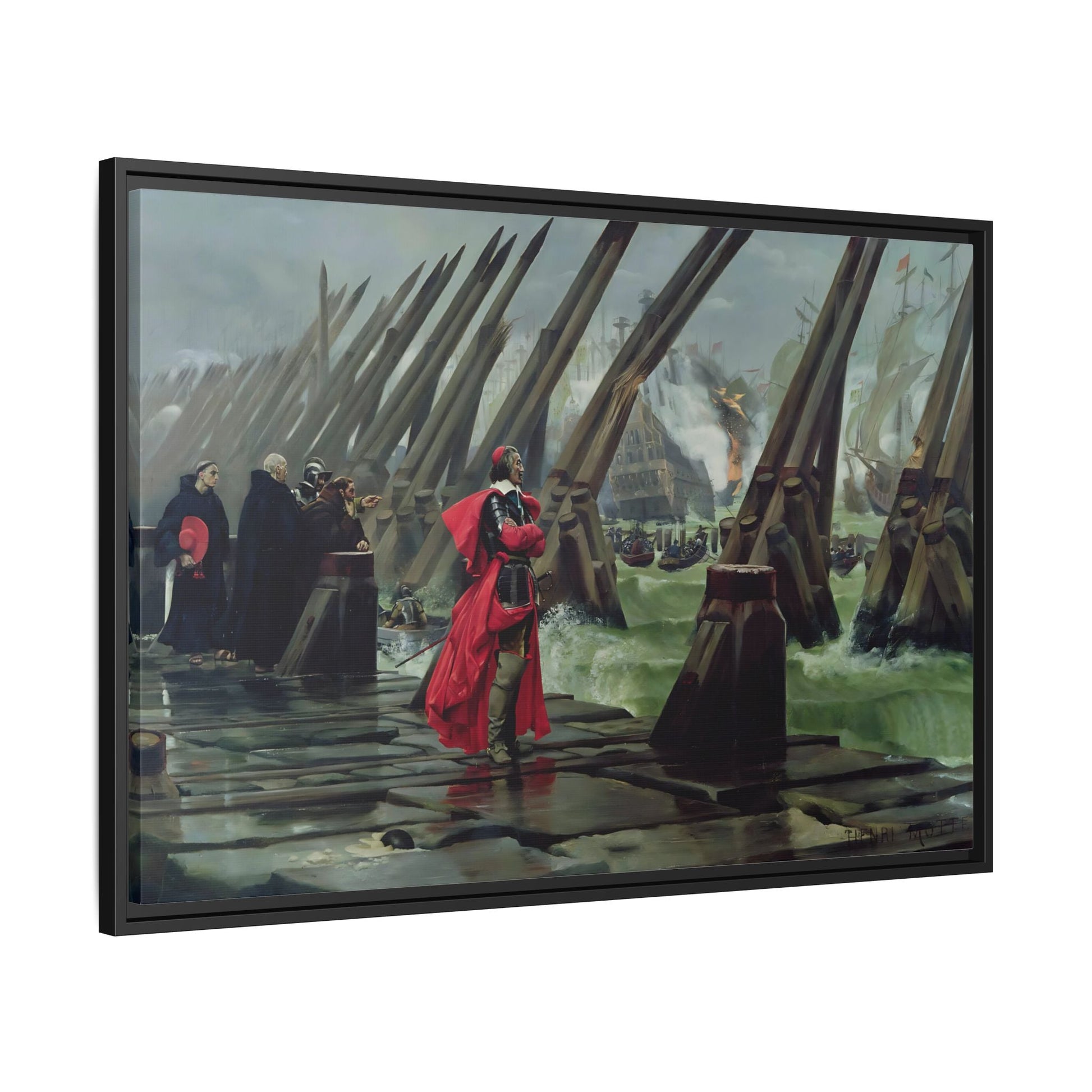 Henri Paul Motte Cardinal Richelieu - Large France Canvas Wall Art Print - YesArtYes