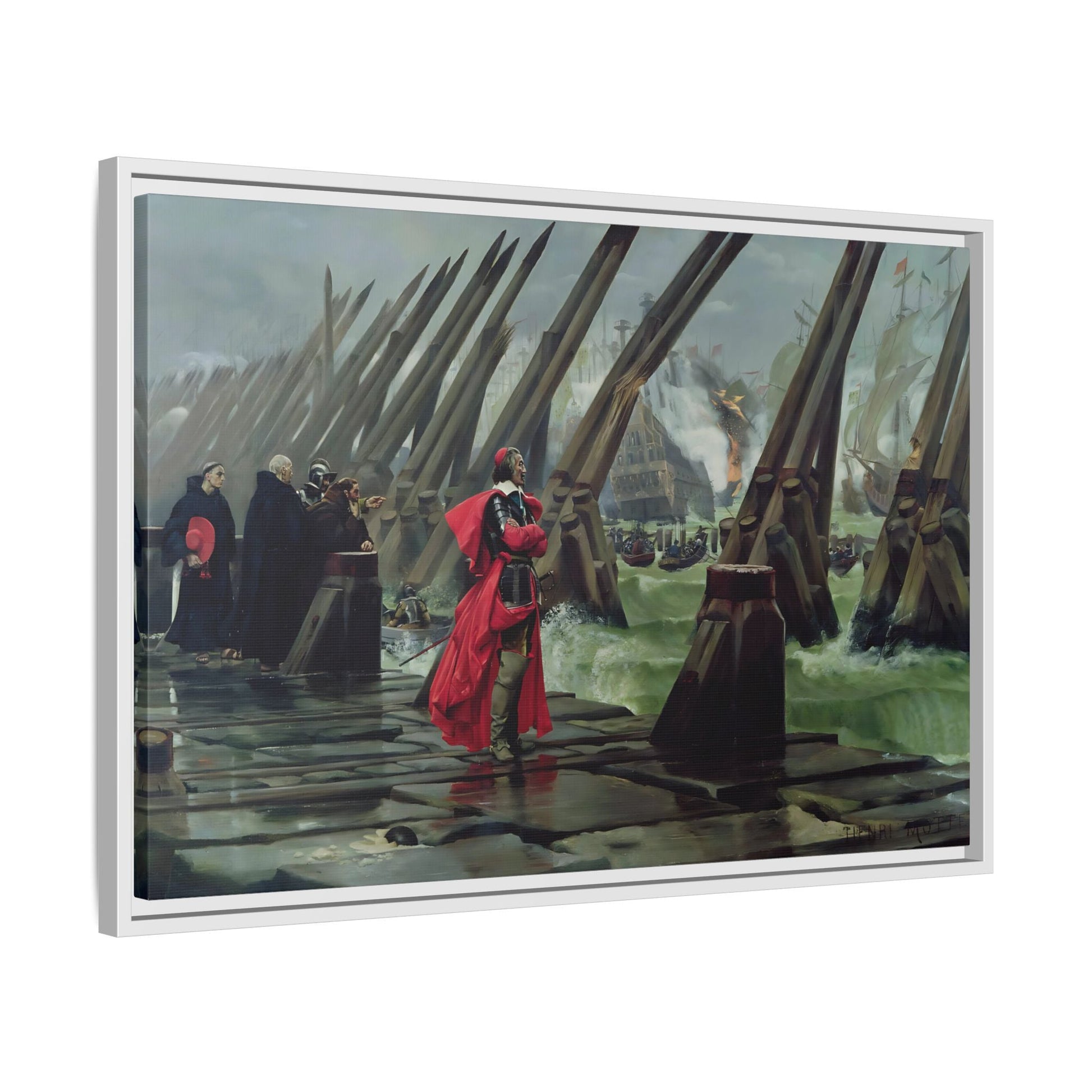 Henri Paul Motte Cardinal Richelieu - Large France Canvas Wall Art Print - YesArtYes