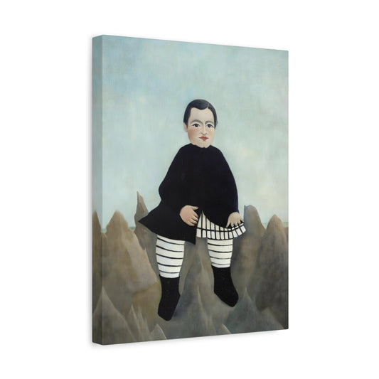 Henri Rousseau Boy on the Rocks - Framed Canvas Wall Art Painting Print