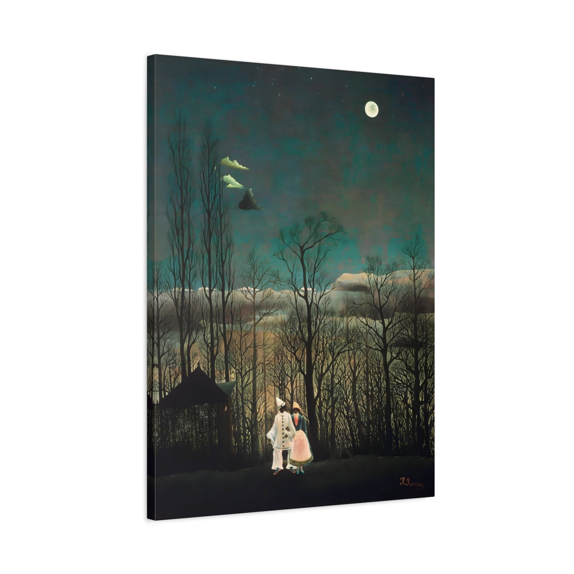 Henri Rousseau Carnival Evening - Framed Canvas Wall Art Painting Print