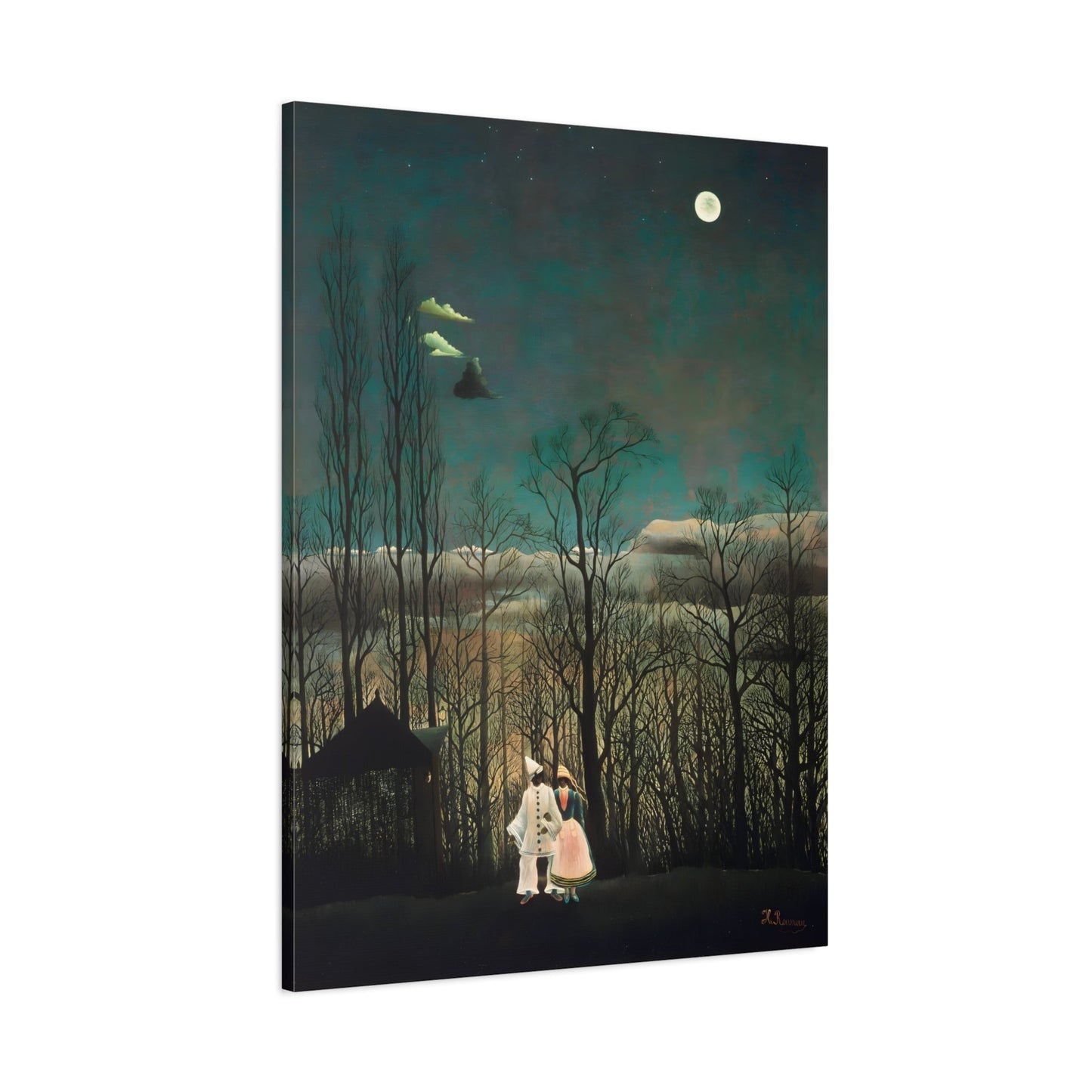 Henri Rousseau Carnival Evening - Framed Canvas Wall Art Painting Print