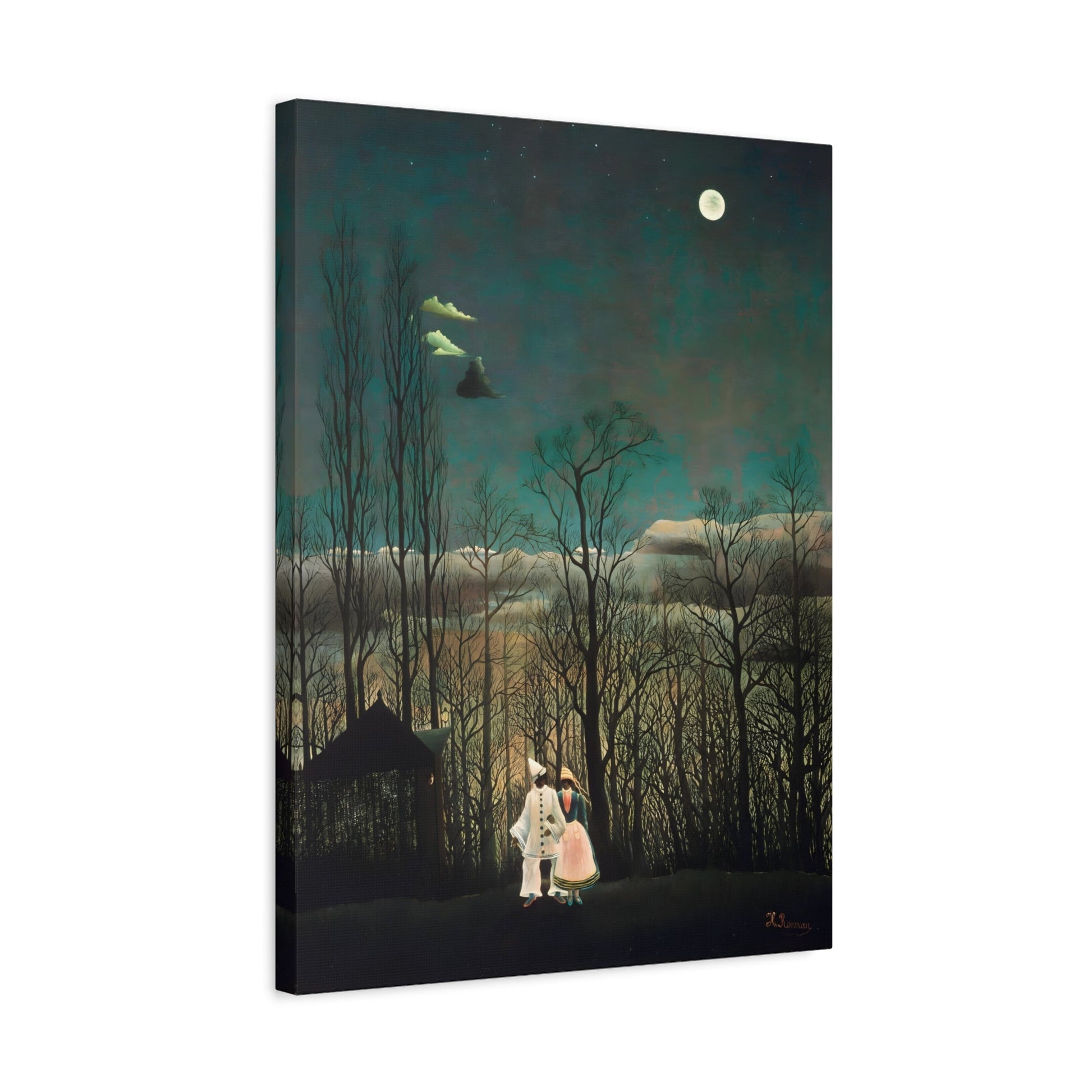 Henri Rousseau Carnival Evening - Framed Canvas Wall Art Painting Print