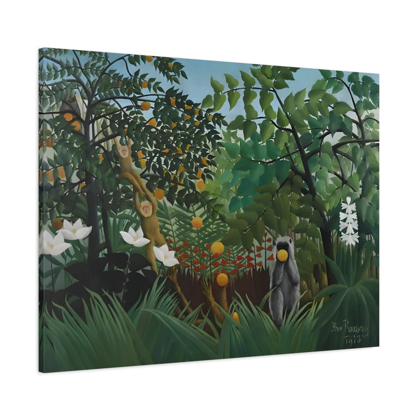 Henri Rousseau Exotic Landscape - Canvas Wall Art Print