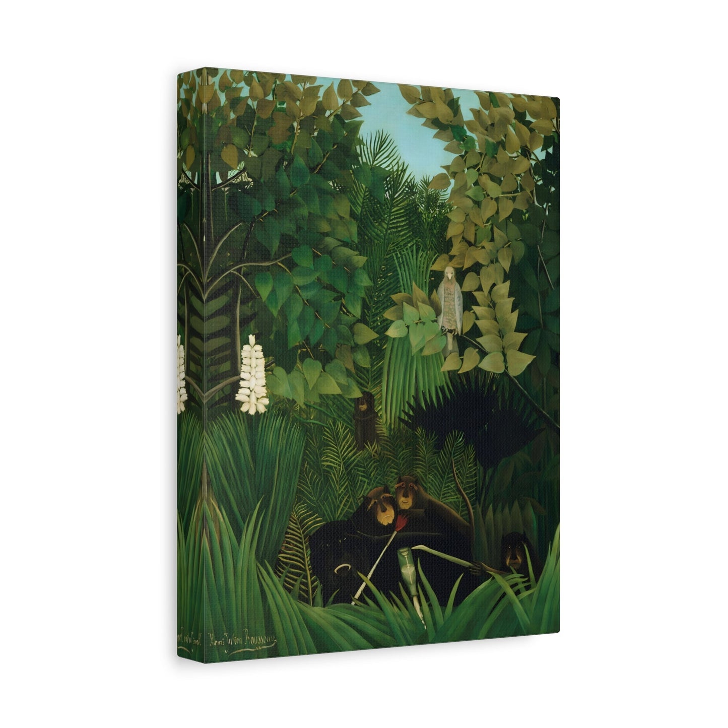 Henri Rousseau Merry Jesters - Framed Canvas Wall Art Painting Print