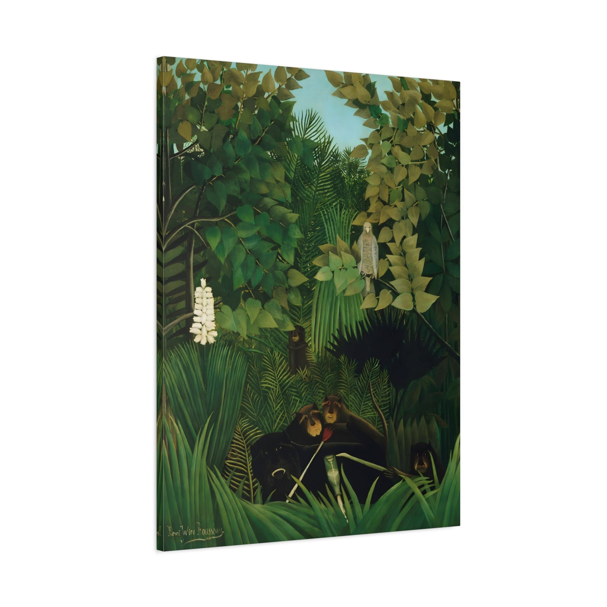 Henri Rousseau Merry Jesters - Framed Canvas Wall Art Painting Print