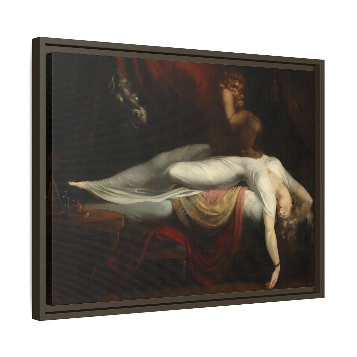 Henry Fuseli Nightmare Framed Canvas Wall Art Print Reproduction - YesArtYes