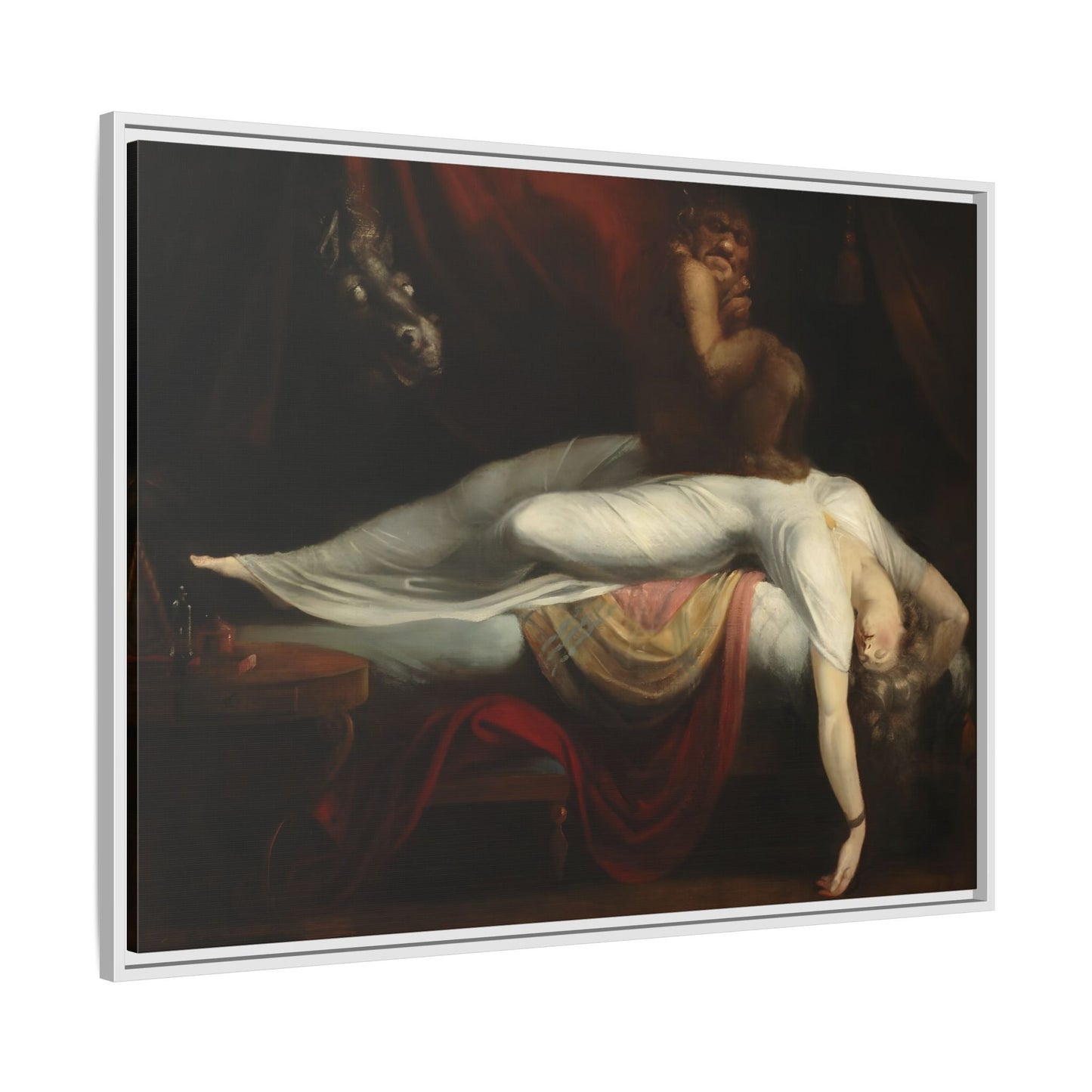 Henry Fuseli Nightmare Framed Canvas Wall Art Print Reproduction - YesArtYes
