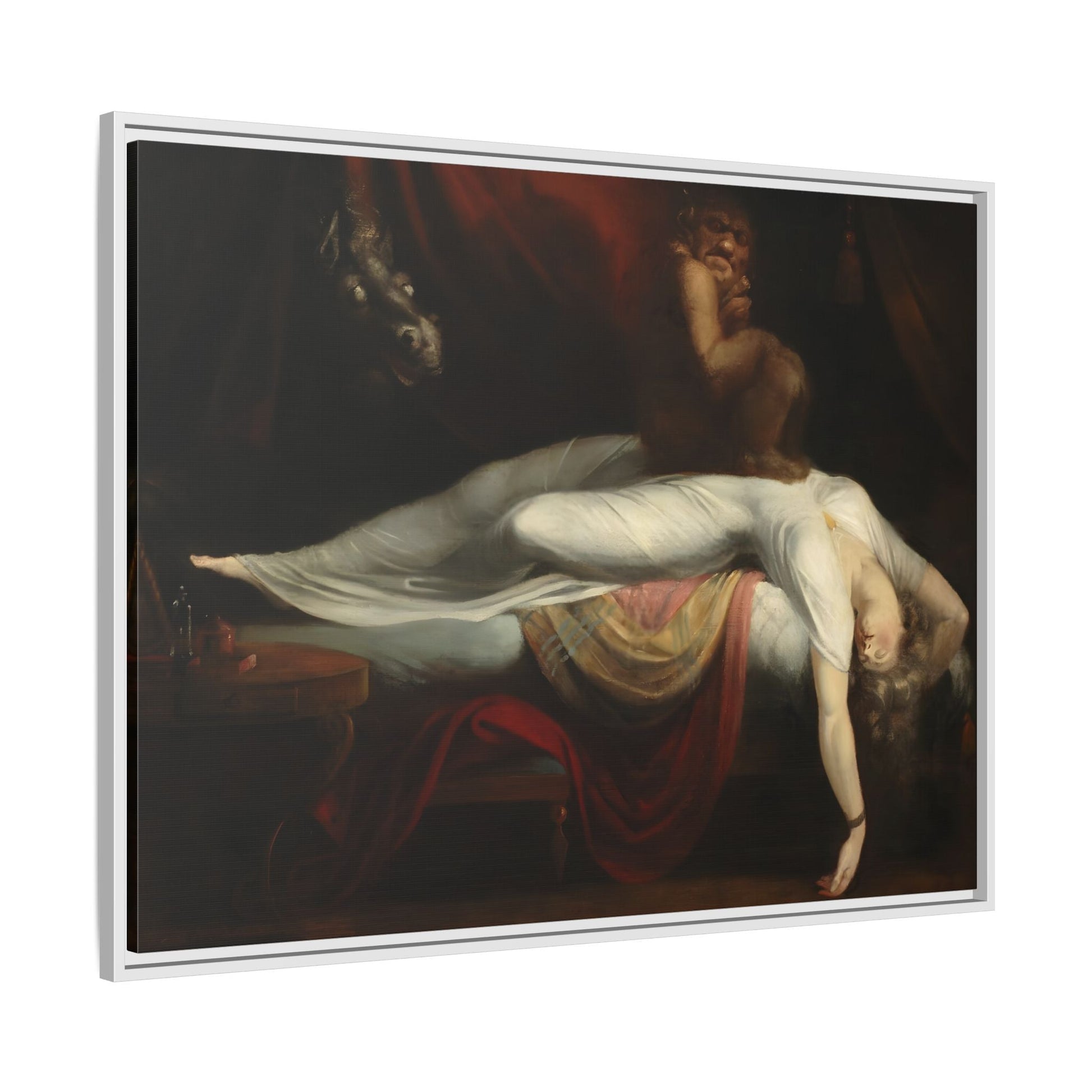Henry Fuseli Nightmare Framed Canvas Wall Art Print Reproduction - YesArtYes