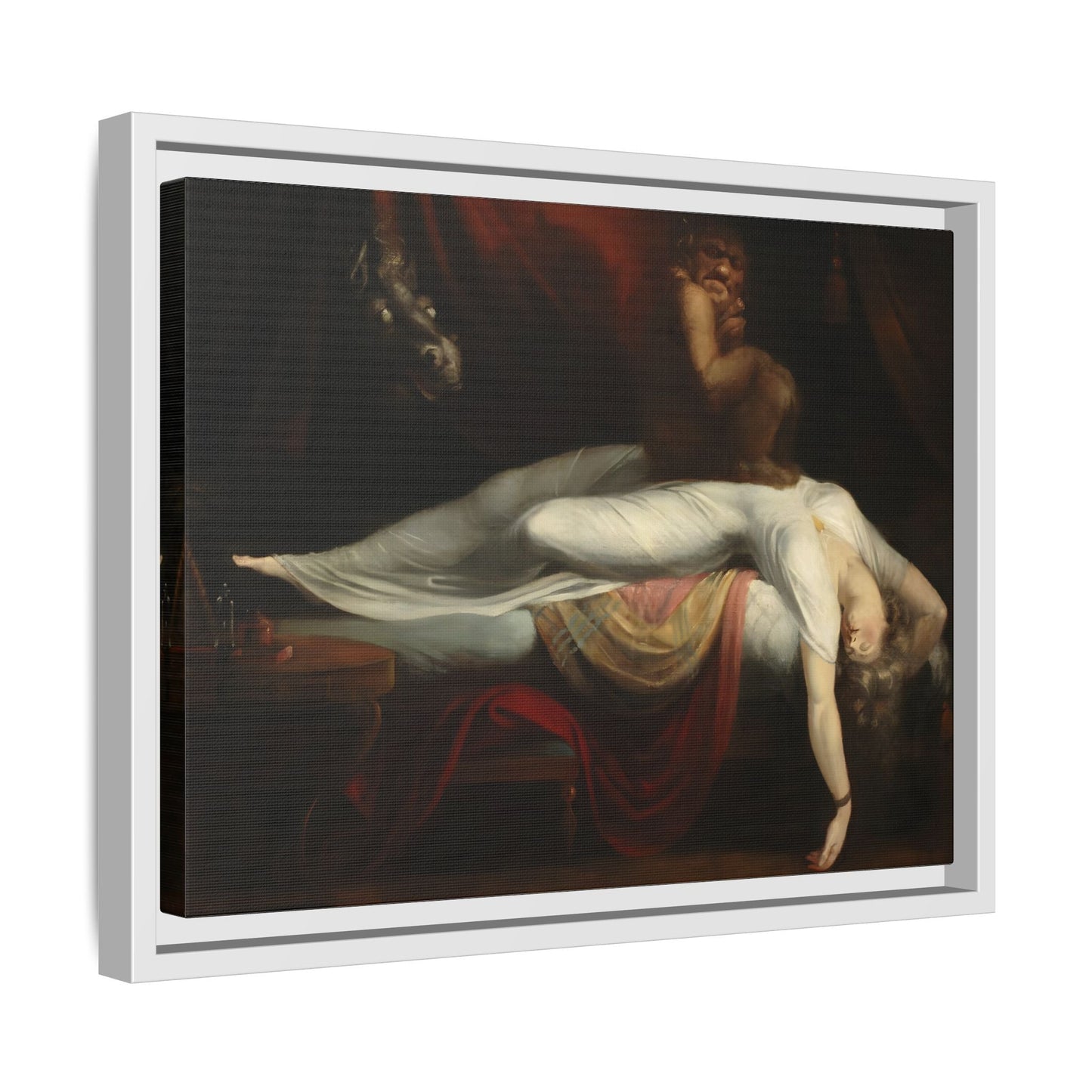 Henry Fuseli Nightmare Framed Canvas Wall Art Print Reproduction - YesArtYes