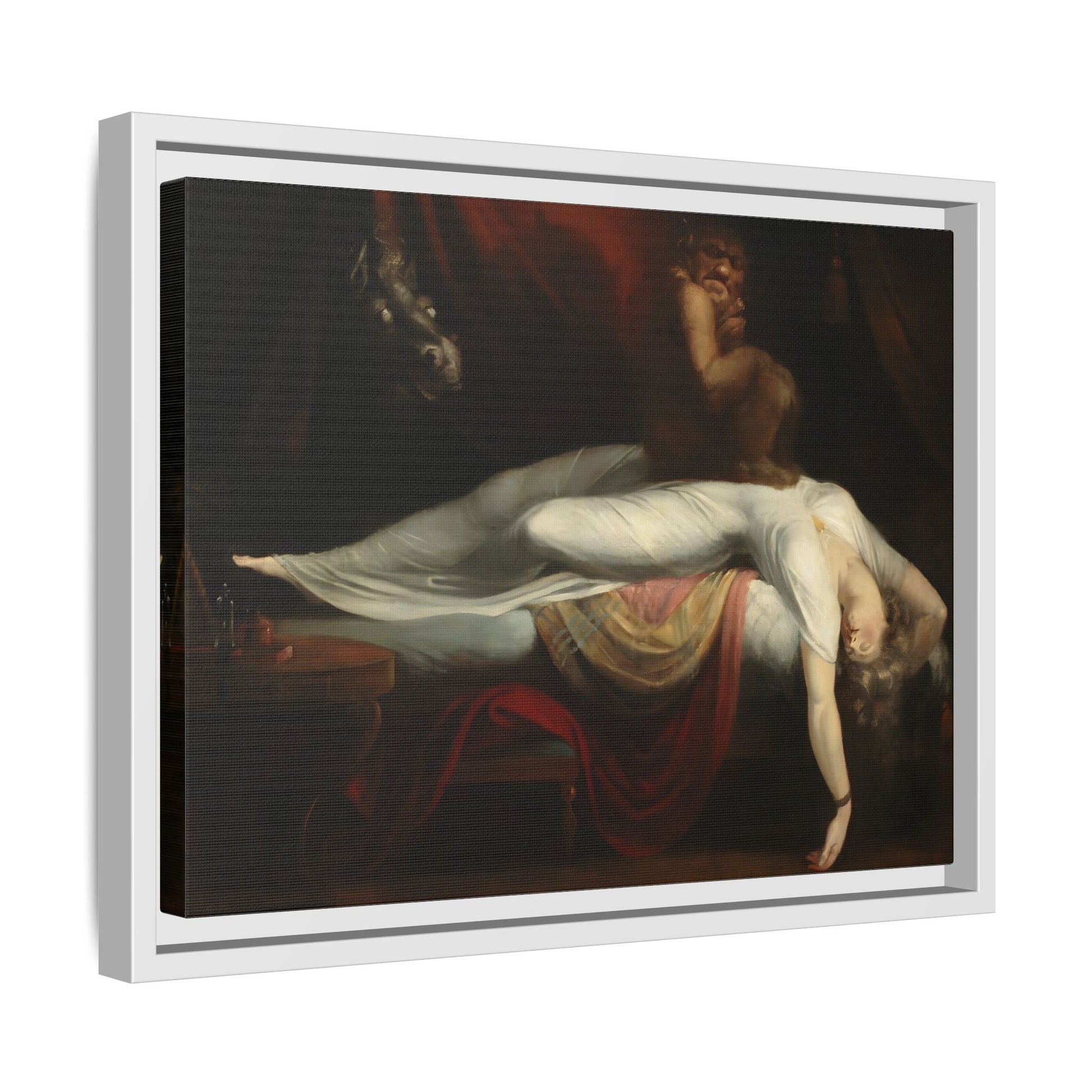 Henry Fuseli Nightmare Framed Canvas Wall Art Print Reproduction - YesArtYes