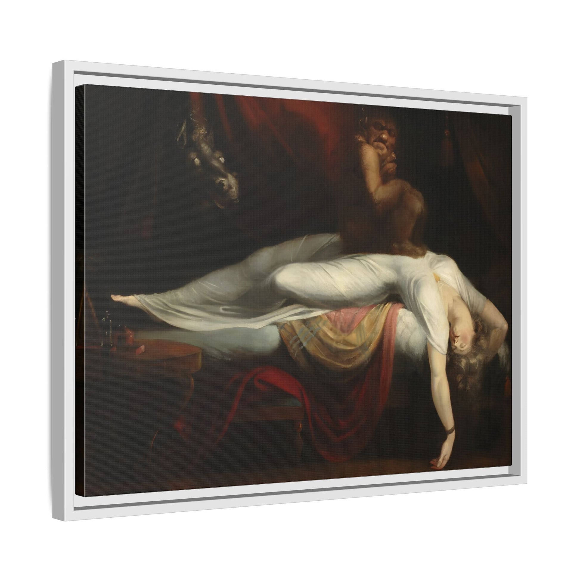 Henry Fuseli Nightmare Framed Canvas Wall Art Print Reproduction - YesArtYes