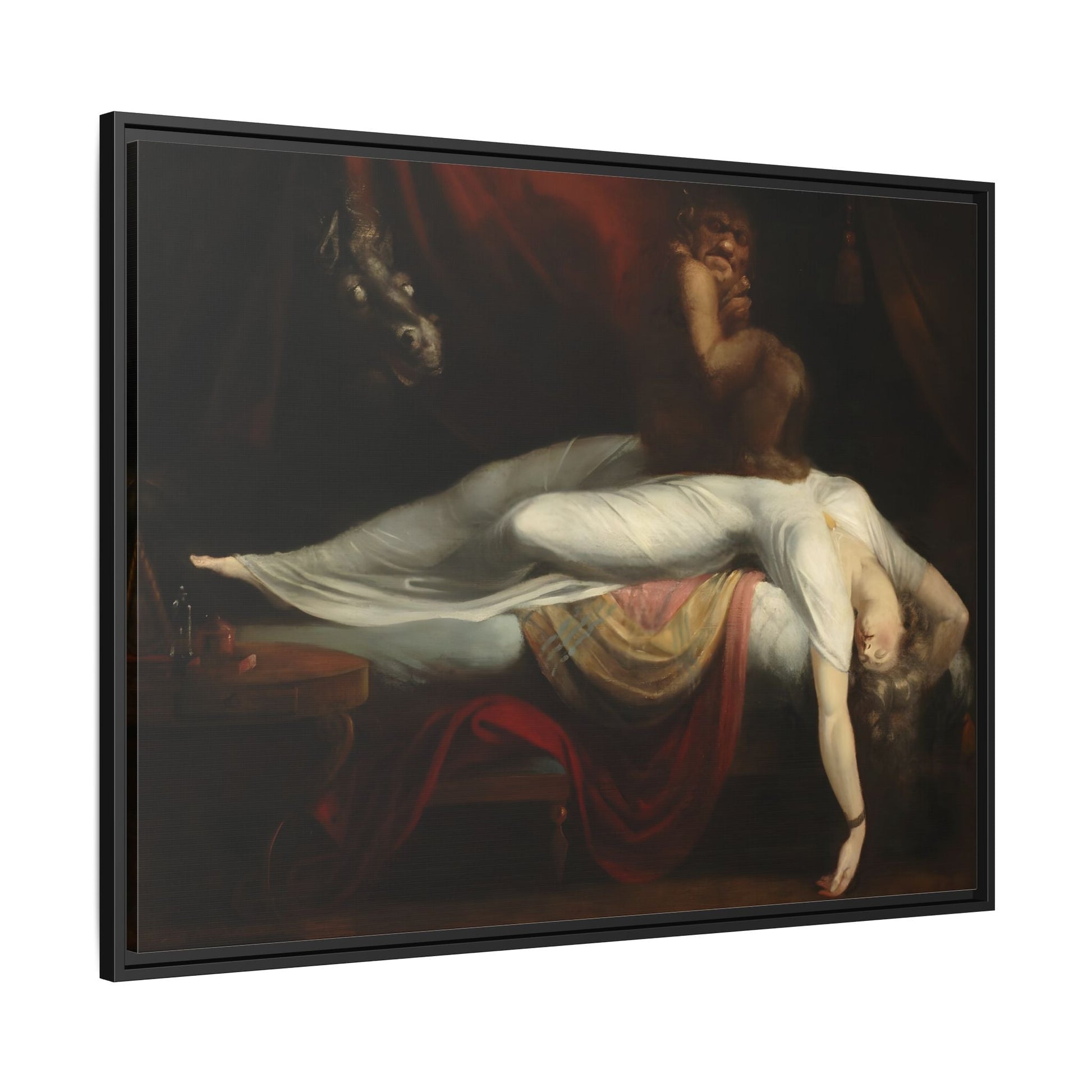 Henry Fuseli Nightmare Framed Canvas Wall Art Print Reproduction - YesArtYes