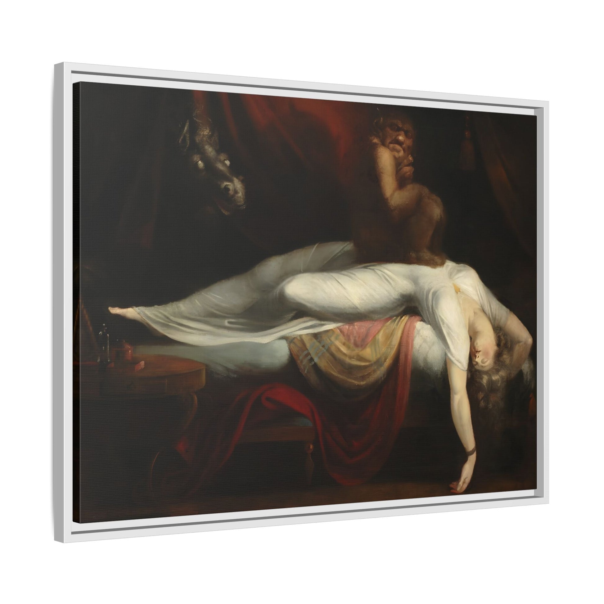 Henry Fuseli Nightmare Framed Canvas Wall Art Print Reproduction - YesArtYes