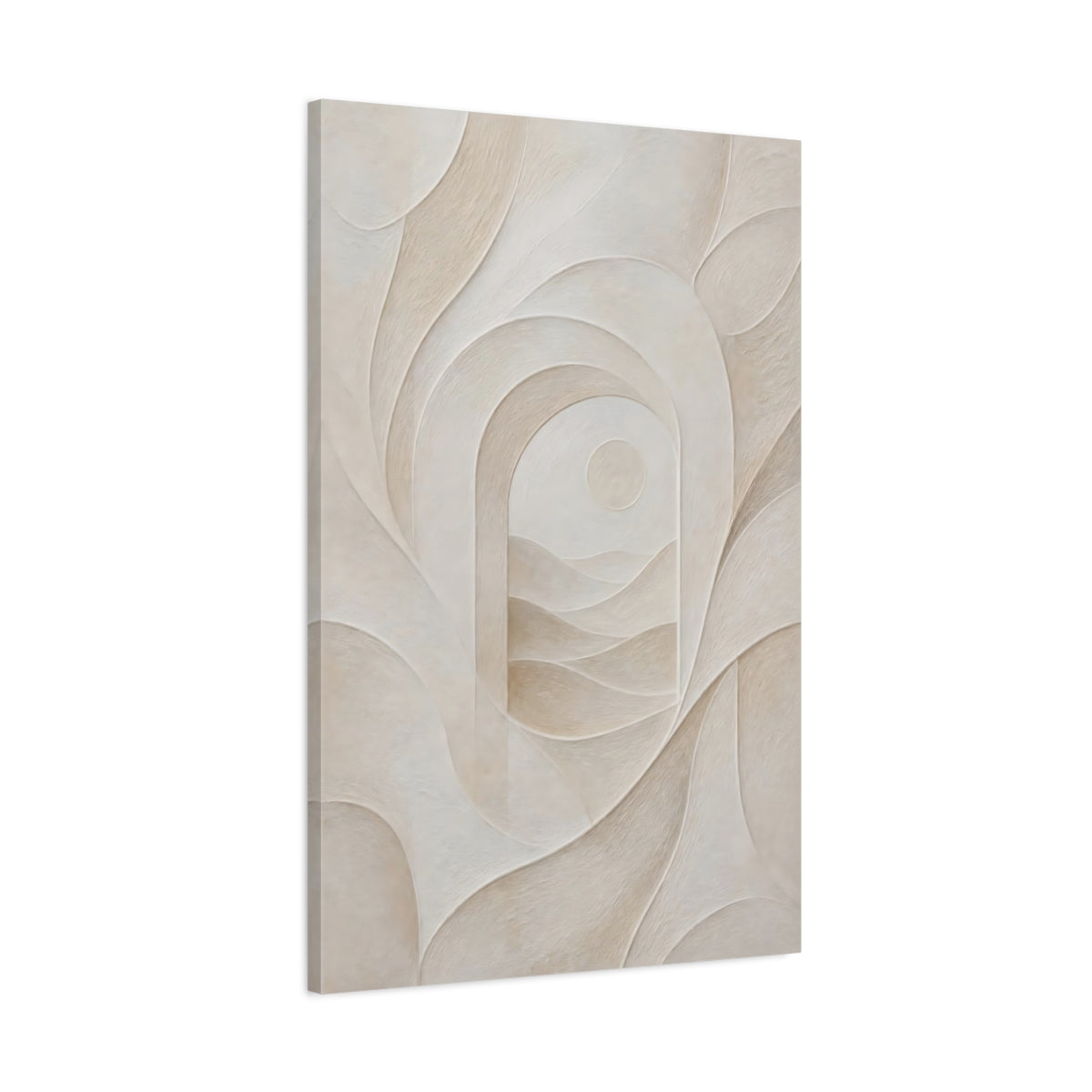 Main Mockup. Hidden Abstract Arch Portal shown as canvas print
