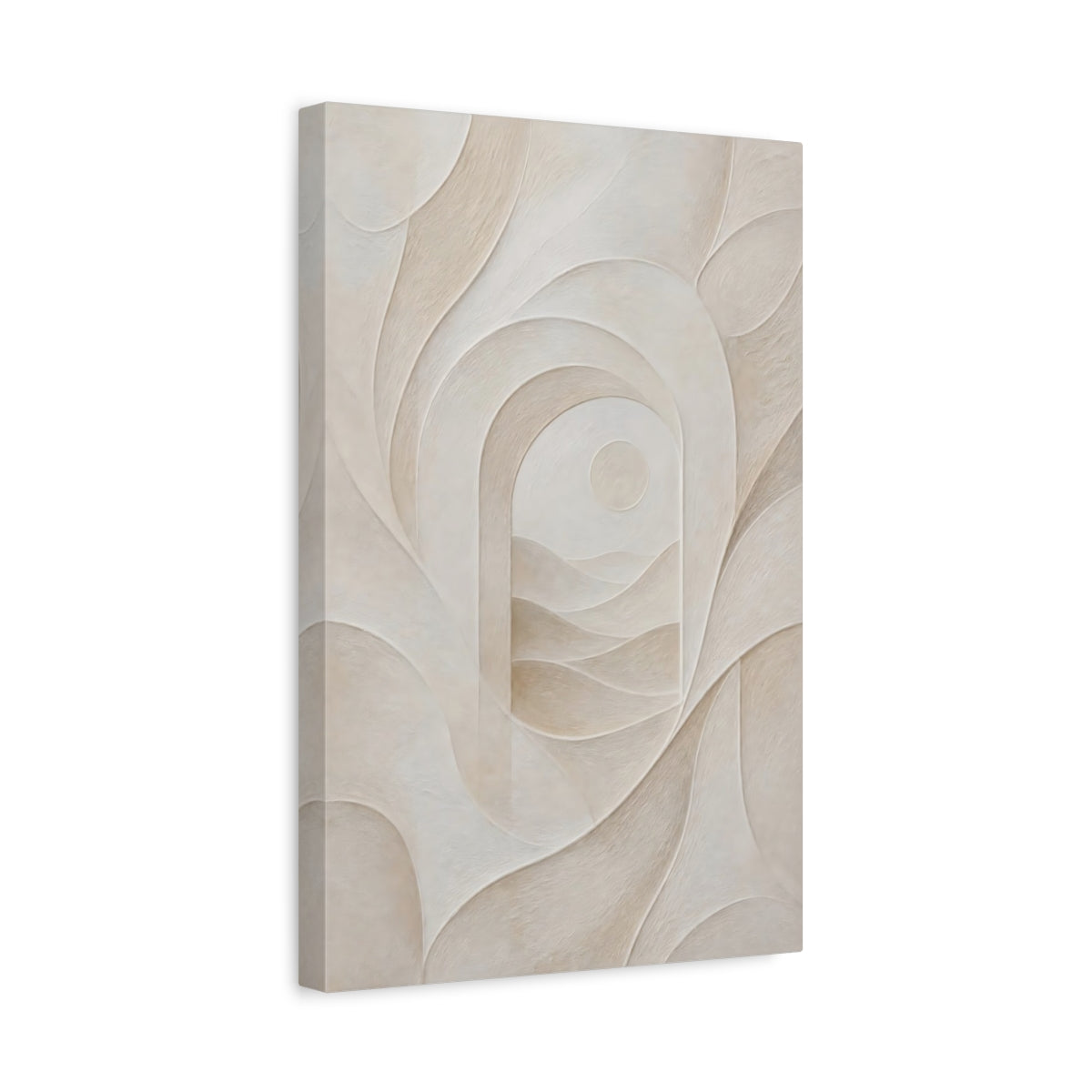 Side Mockup 4. Hidden Abstract Arch Portal shown as canvas print